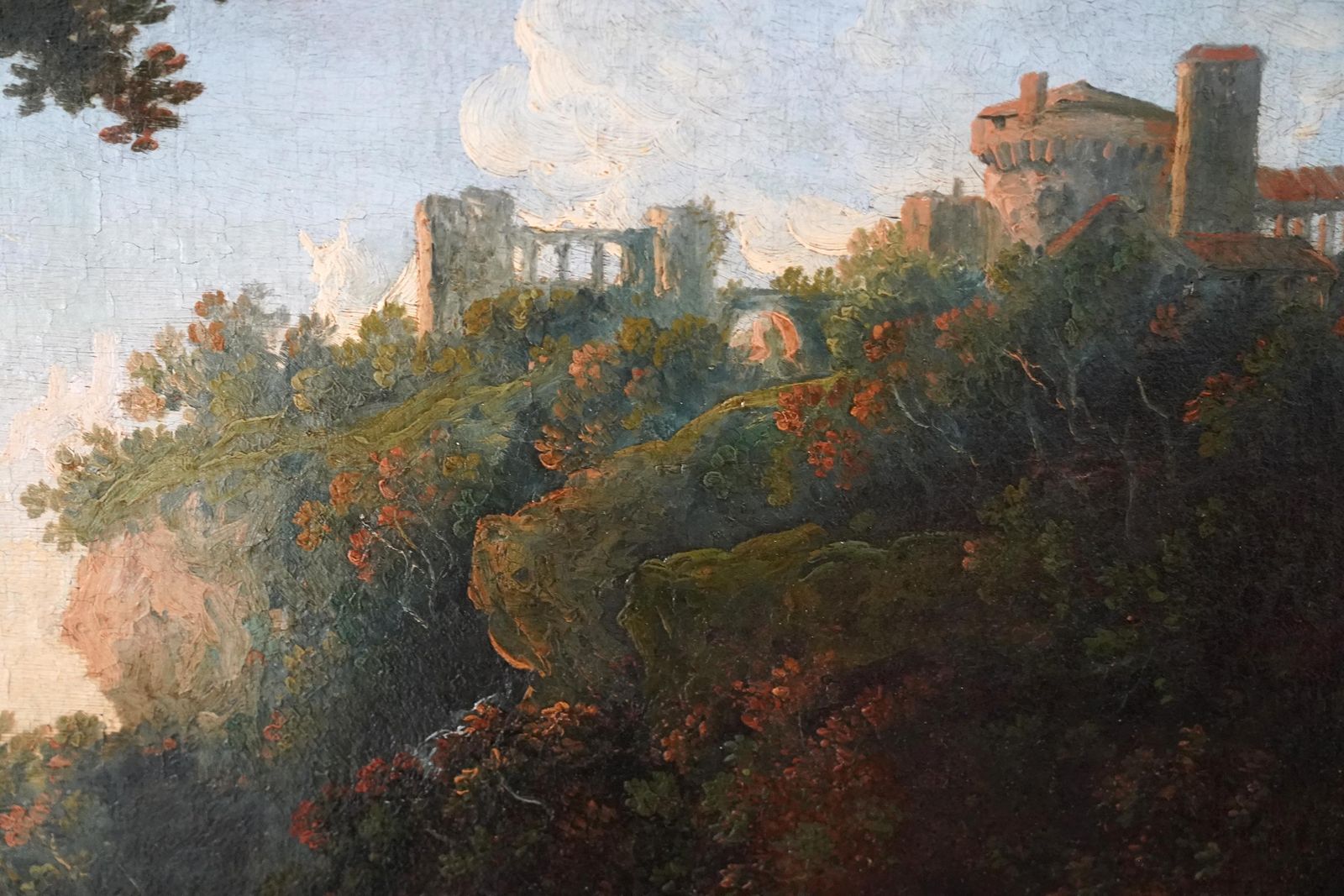 photo for sale Capriccio Tivoli Landscape   British 18th Century Old Master Art Oil Paintingcirca 1770