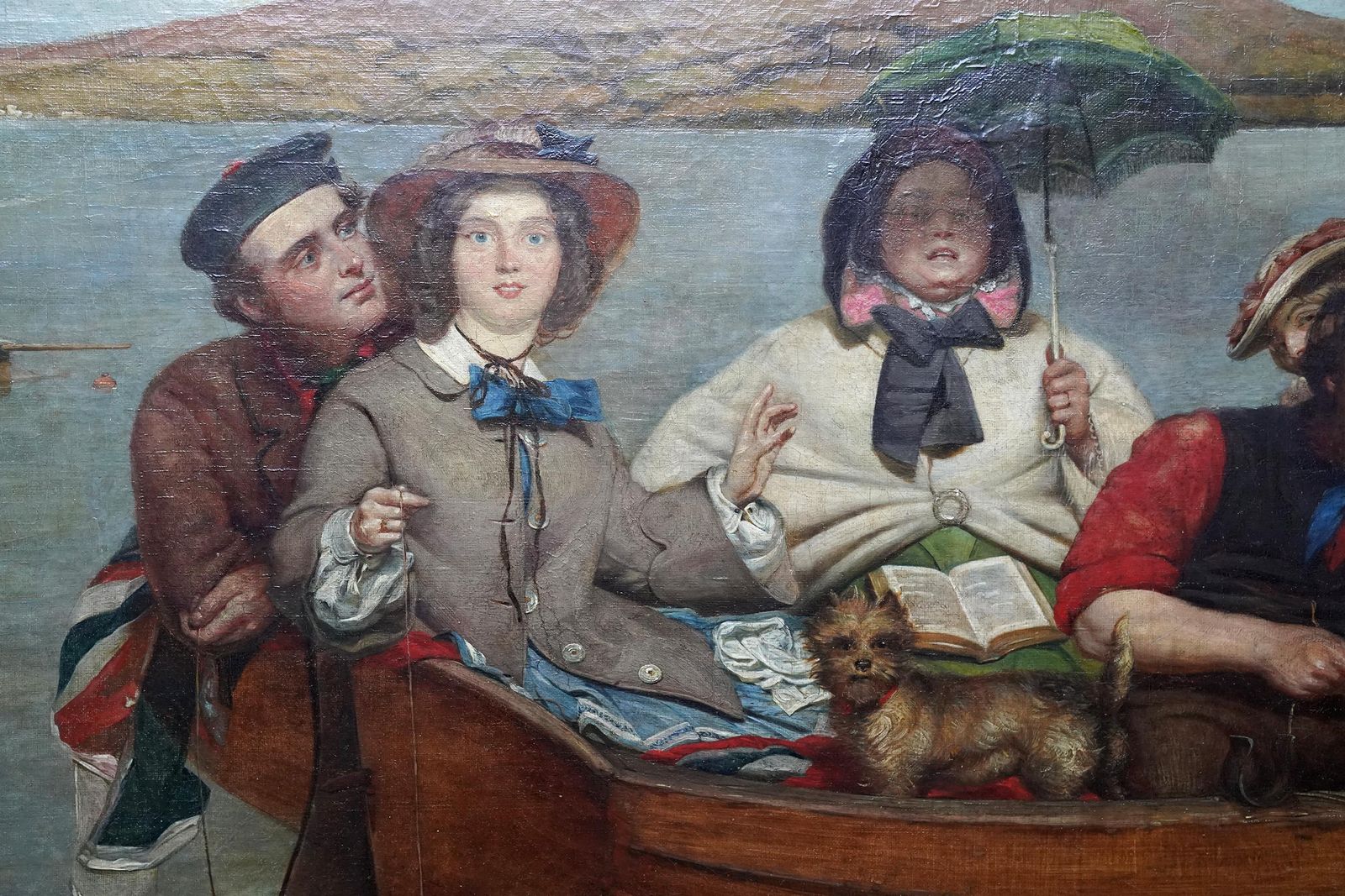 The Boating Party   British Victorian Figurative Landscape Art Oil Paintingcirca 1845 photo vinterior