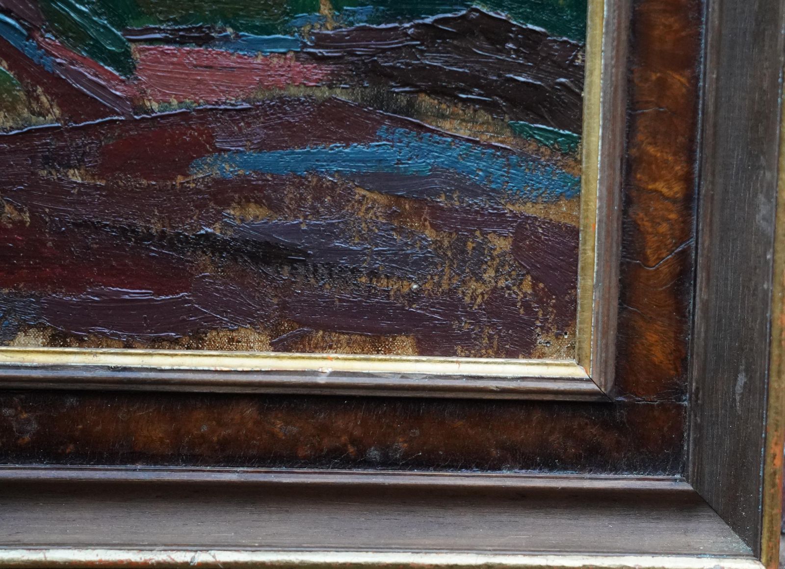 photo for sale Peter Fieldwooded Landscape   British Post Impressionist 50's Art Oil Paintingcirca 1950