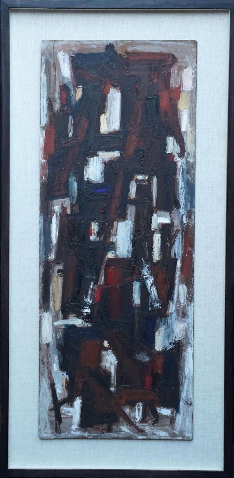 Leo Davyabstract 1955   British Abstract  Oil Painting Slade School Artist1955