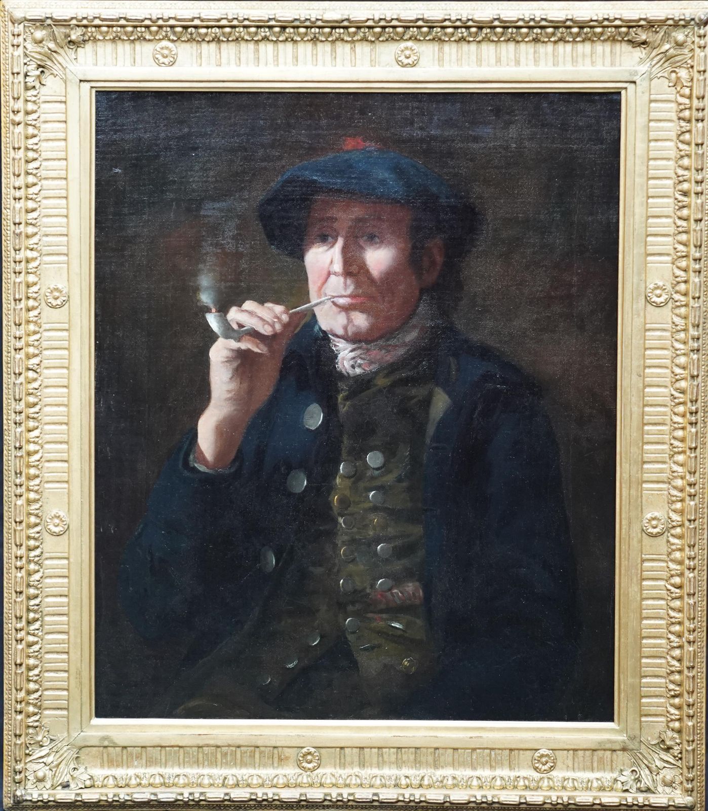 Art Unknownportrait Of Scottish Gentleman With Clay Pipe   18th Century Art Oil Paintingcirca 1700 photo
