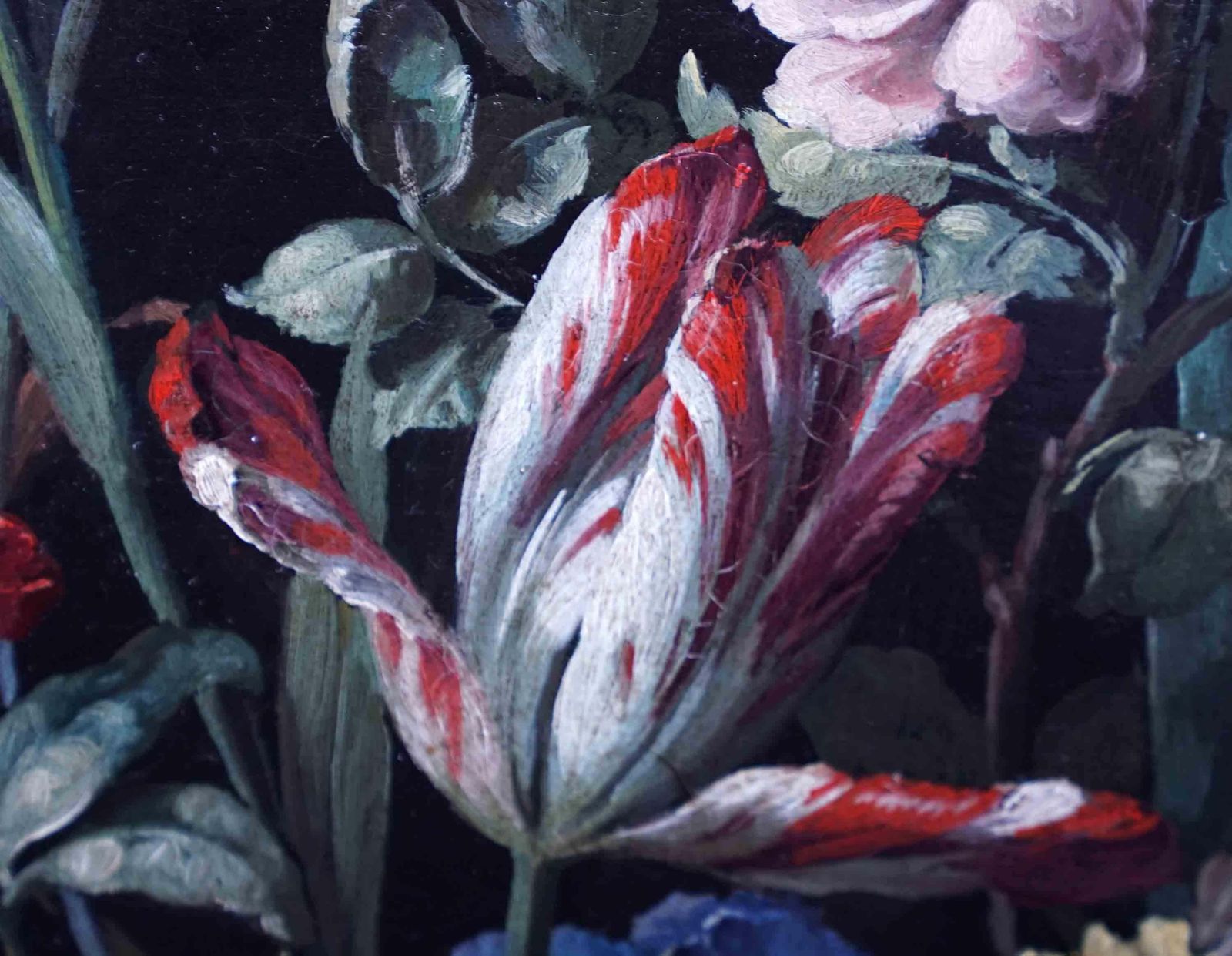 photo for sale Still Life Of Flowers In Ornamental Urn On Ledge   Dutch Old Master Oil Paintingcirca 1790