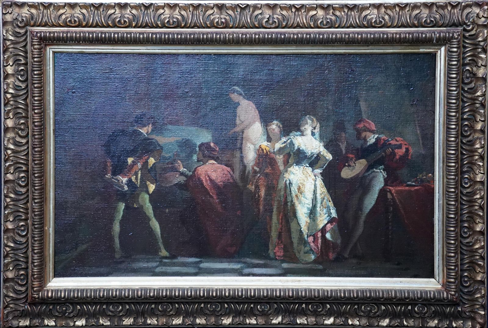 photo for sale Adolphe Monticelliartist In His Studio   French 19th Century Art Figurative Interior Oil Paintingcirca 1870