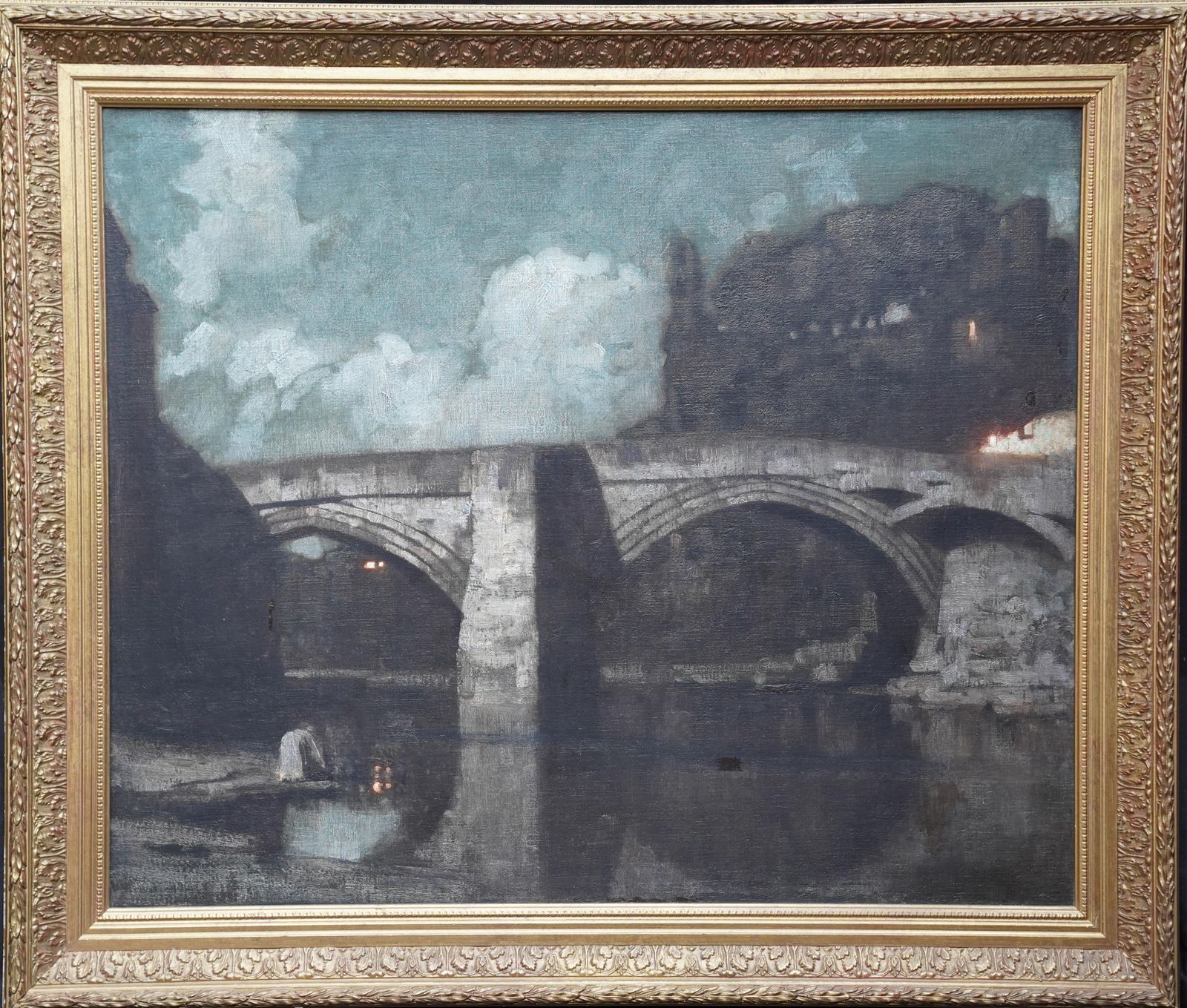 8664.0 Harold Speed Alcantara Bridge Toledo   British Victorian Art Spanish Landscape Oil Painting1894 photo