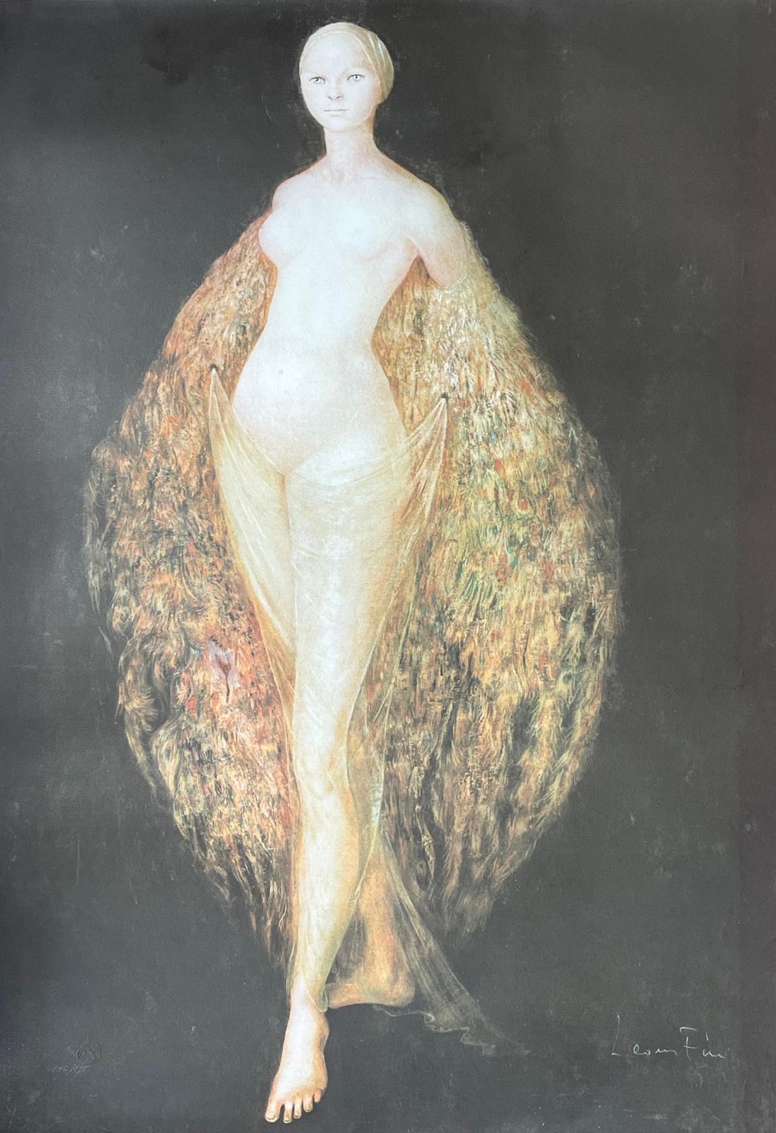 photo furniture Leonor Finileonor Fini, Woman Dressed With Peacock Feathers, Circa 19701970