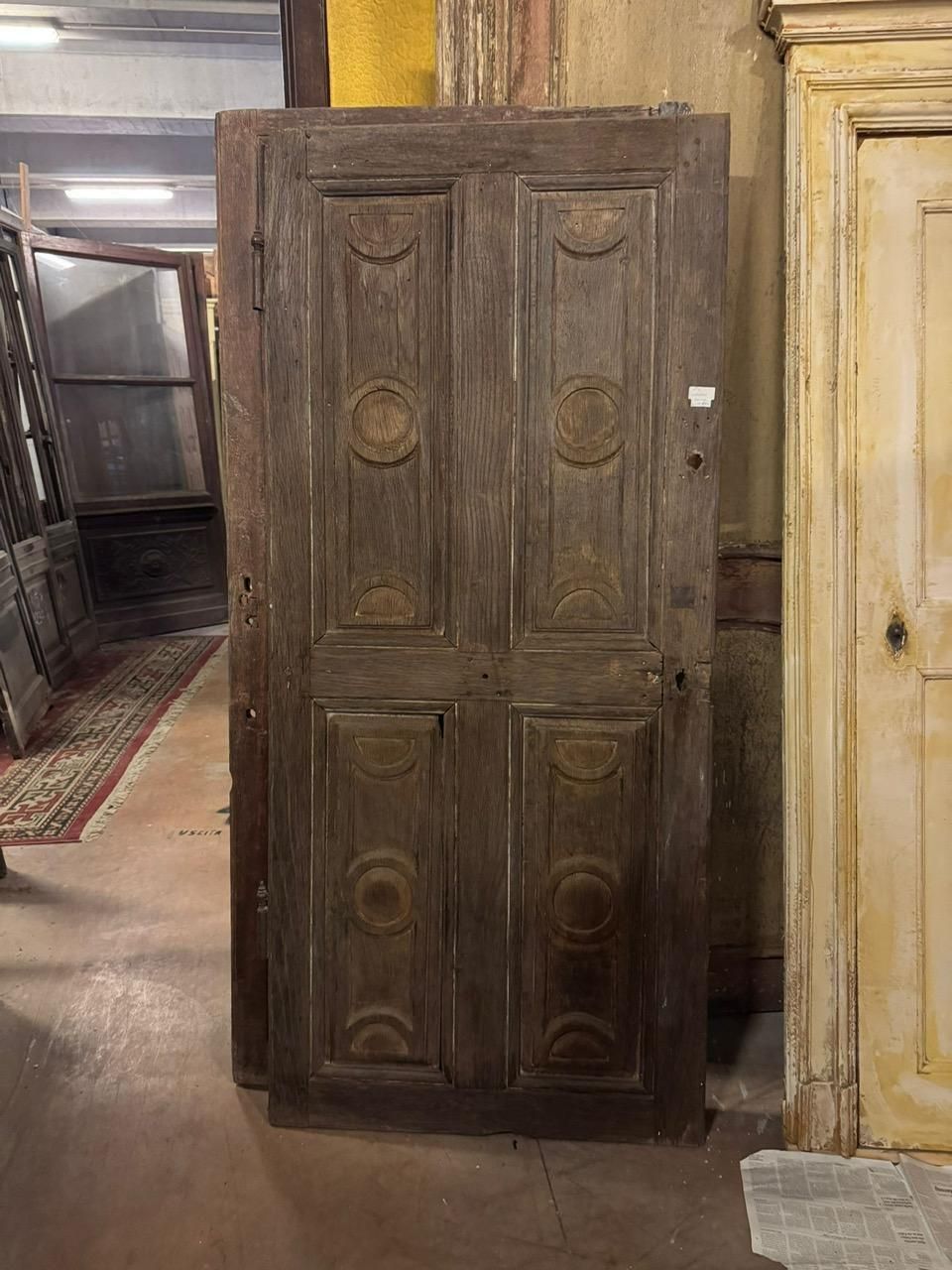 No. 3 One Hung Oak Doors With Carved Panels, Italy photo furniture
