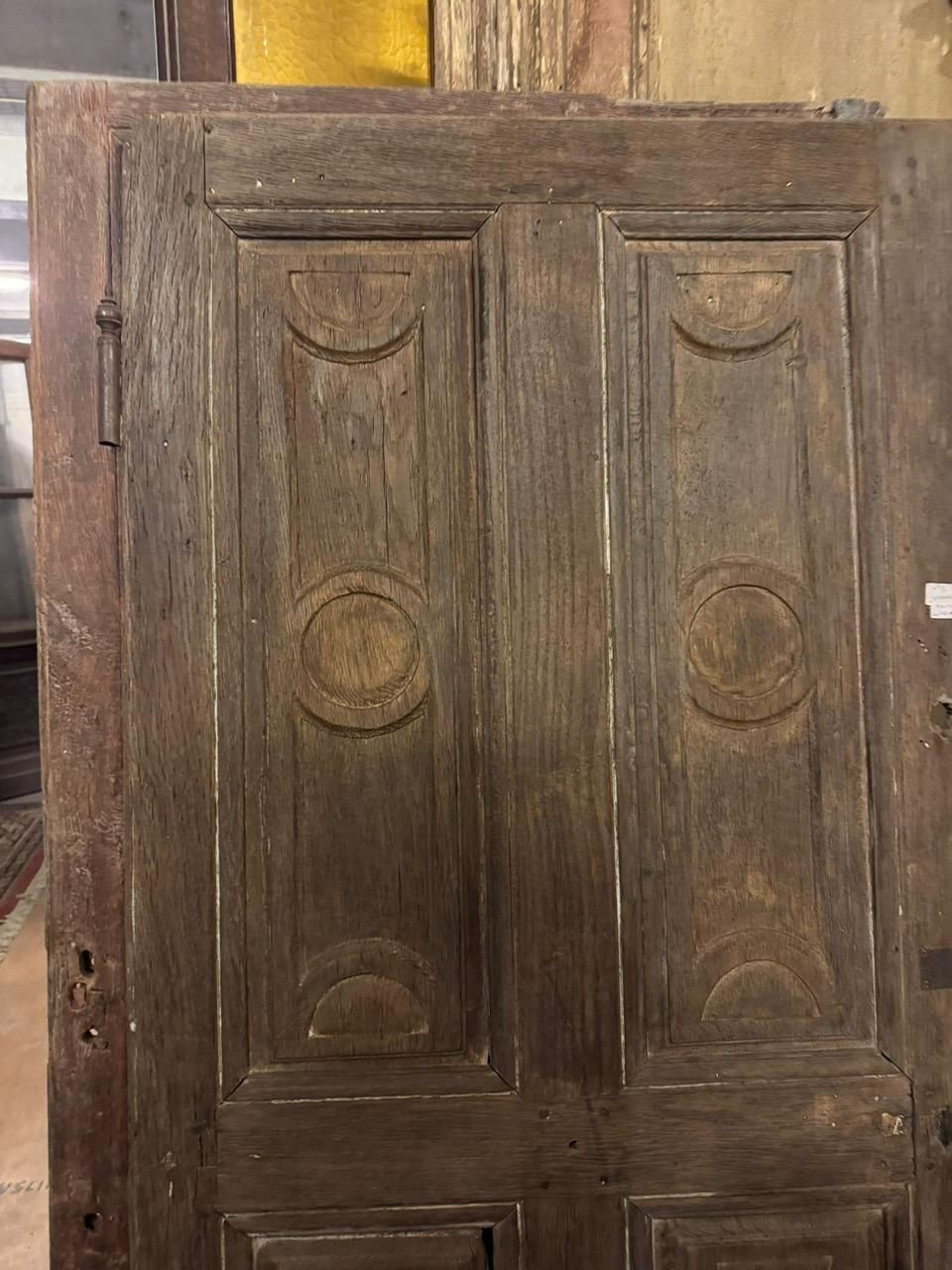 No. 3 One Hung Oak Doors With Carved Panels, Italy photo vinterior