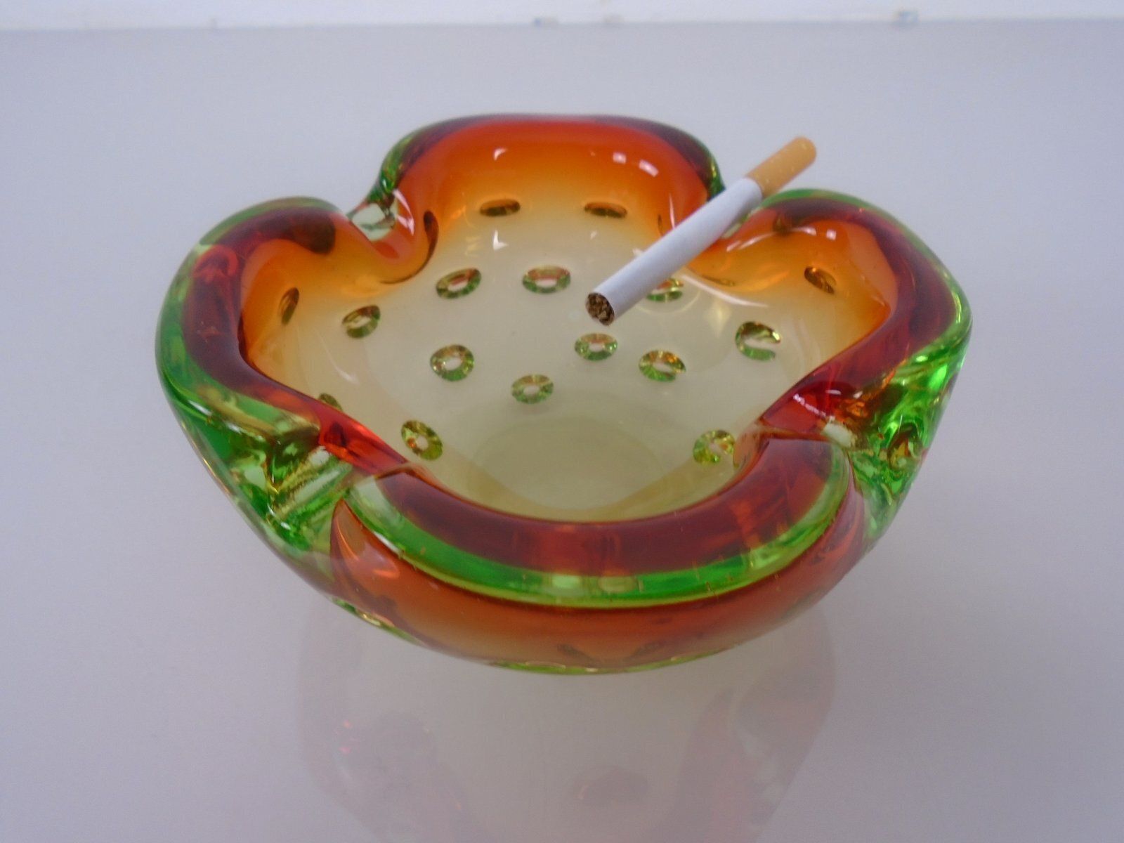Sommerso Murano Glass Ashtray, Italy, 1960s photo for sale
