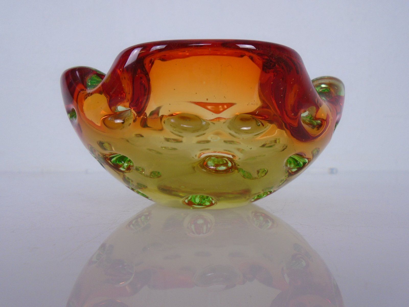 Sommerso Murano Glass Ashtray, Italy, 1960s photo vintage