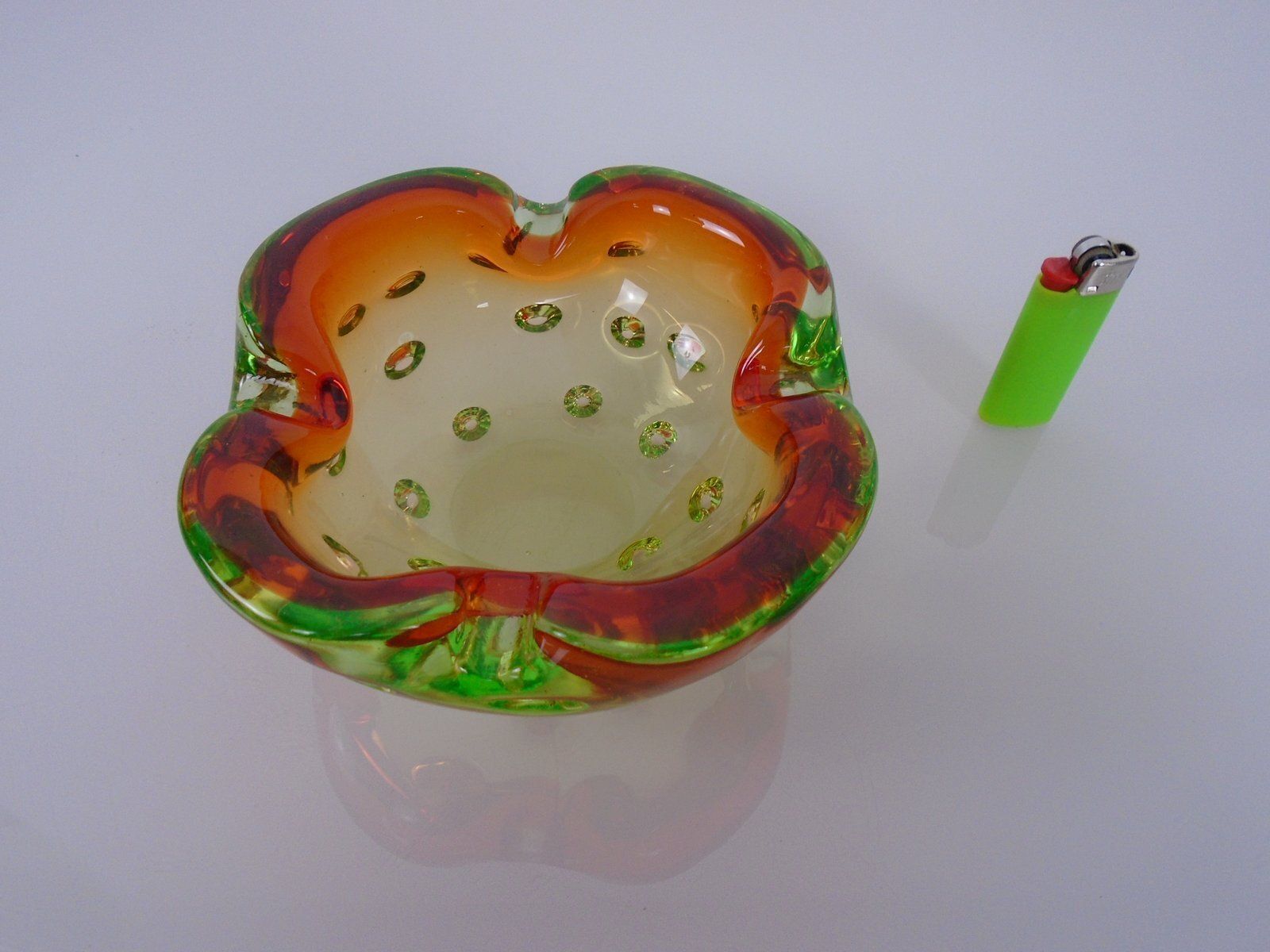 photo for sale Sommerso Murano Glass Ashtray, Italy, 1960s