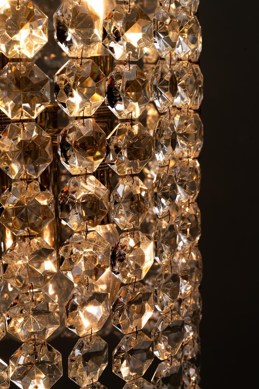 photo vinterior Bakalowits Crystal And Brass Chandelier Vienna Around 1950s