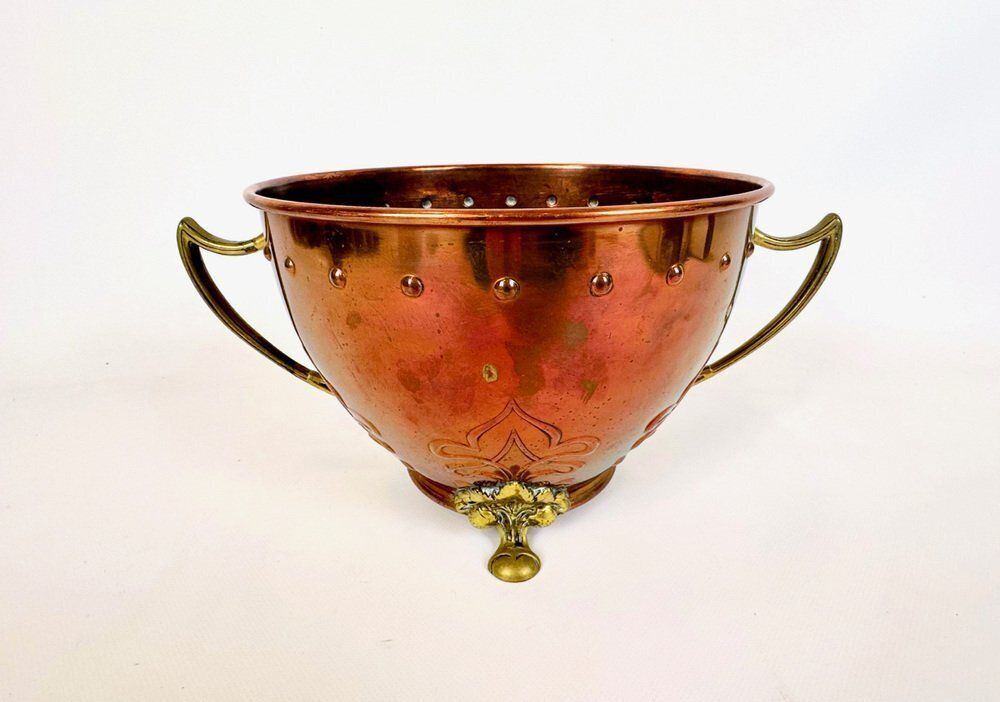 Large Art Nouveau Copper And Brass Champagne Cooler Bowl From Wmf, 1900s photo for sale