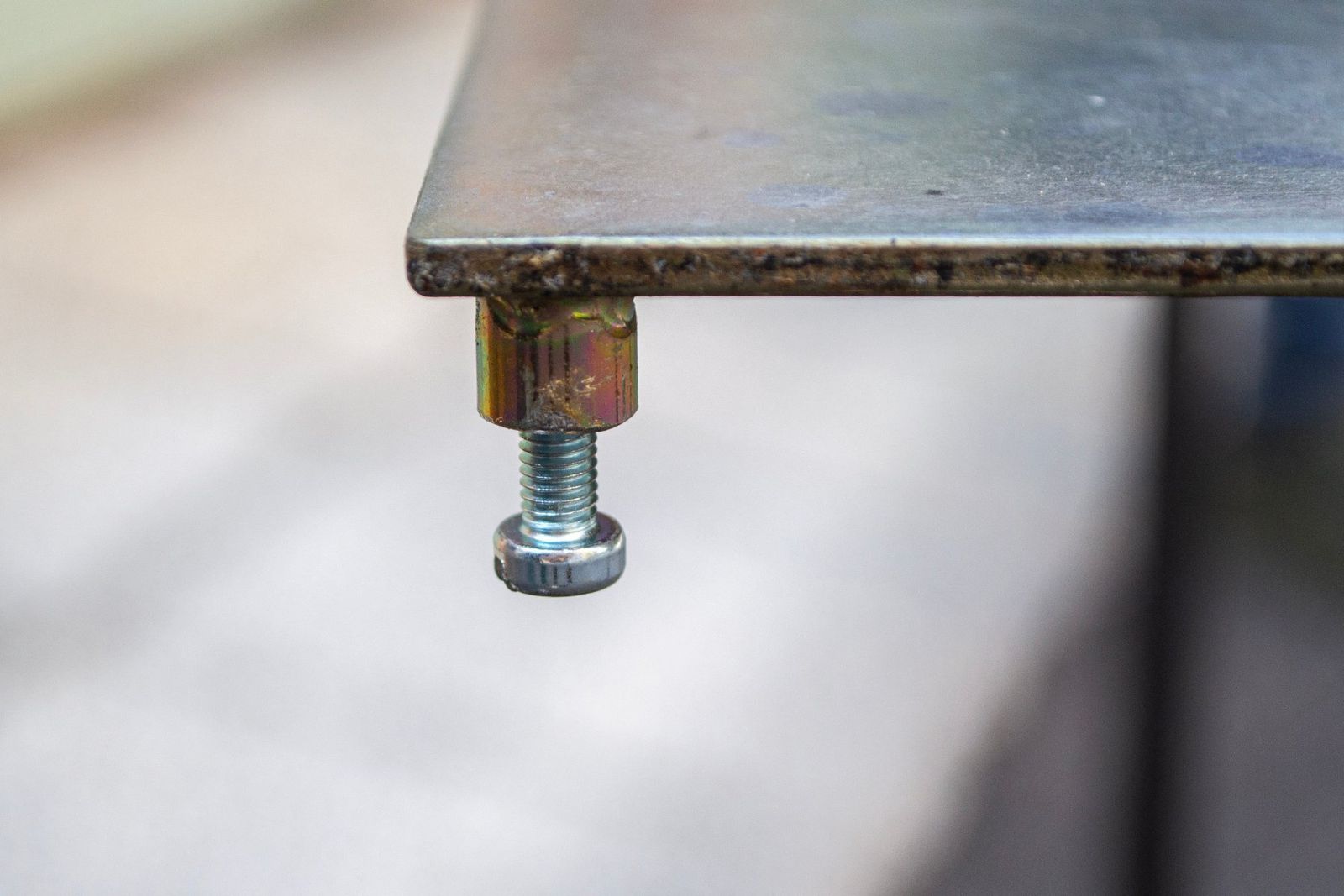 Iron And Galvanized Sheet Metal Table By Toni Cordero, 1980s photo 5119.0