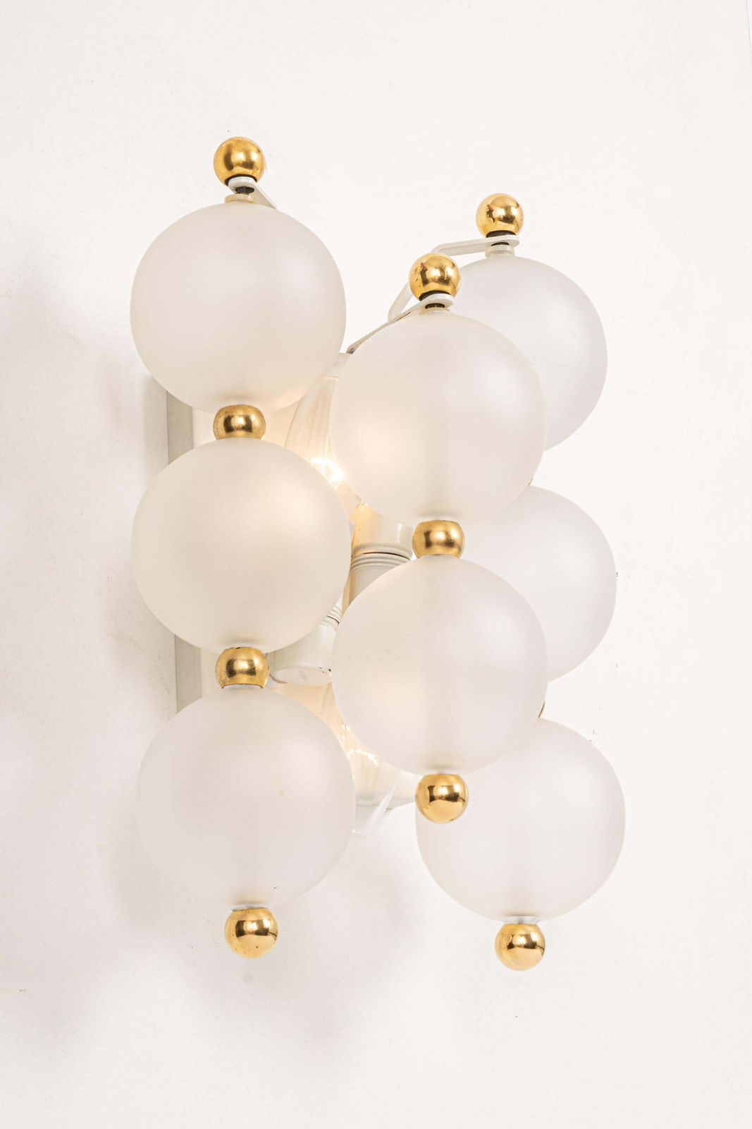 Pair Of Large Frosted Glass Wall Light By Kinkeldey, Germany, 1970s photo vinterior