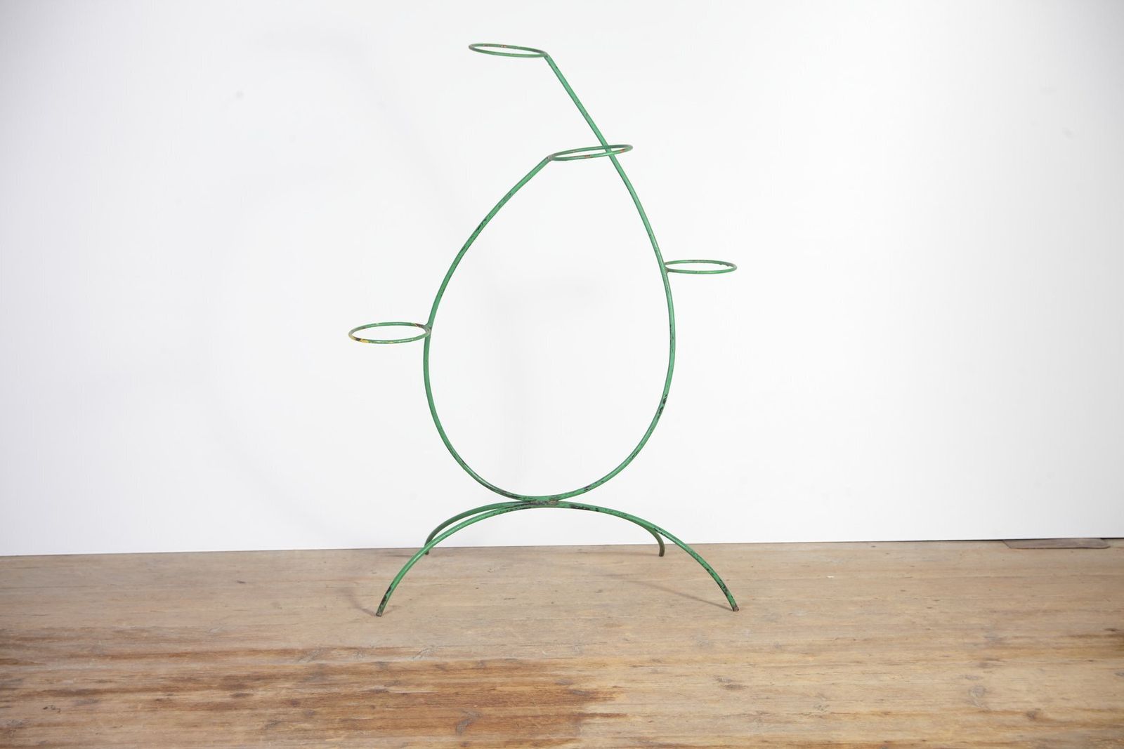 Mid Century Groene Stalen Bloemenrek, Jaren 1960 photo furniture