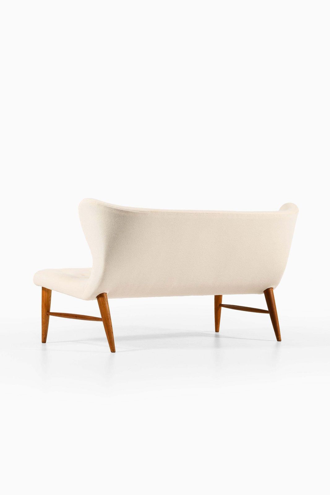 Sofa In Beech And Reupholstered In Kvadrat Fabric By Erik Bertil Karlén, 1940's photo Furniture