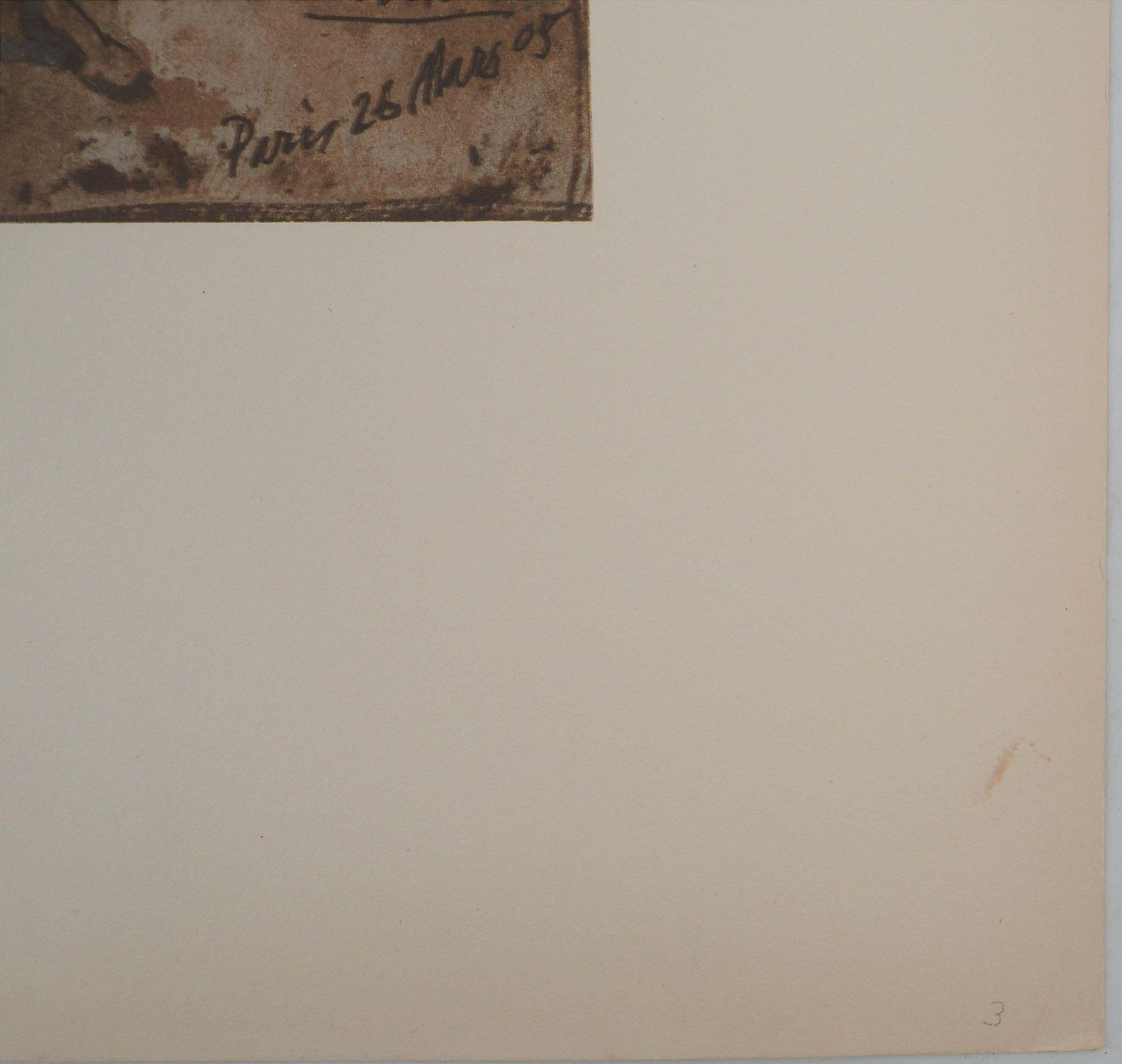 (After) Pablo Picassoharlequin In The Desert Landscape   Lithograph And Stencil, Signed1946 photo vinterior