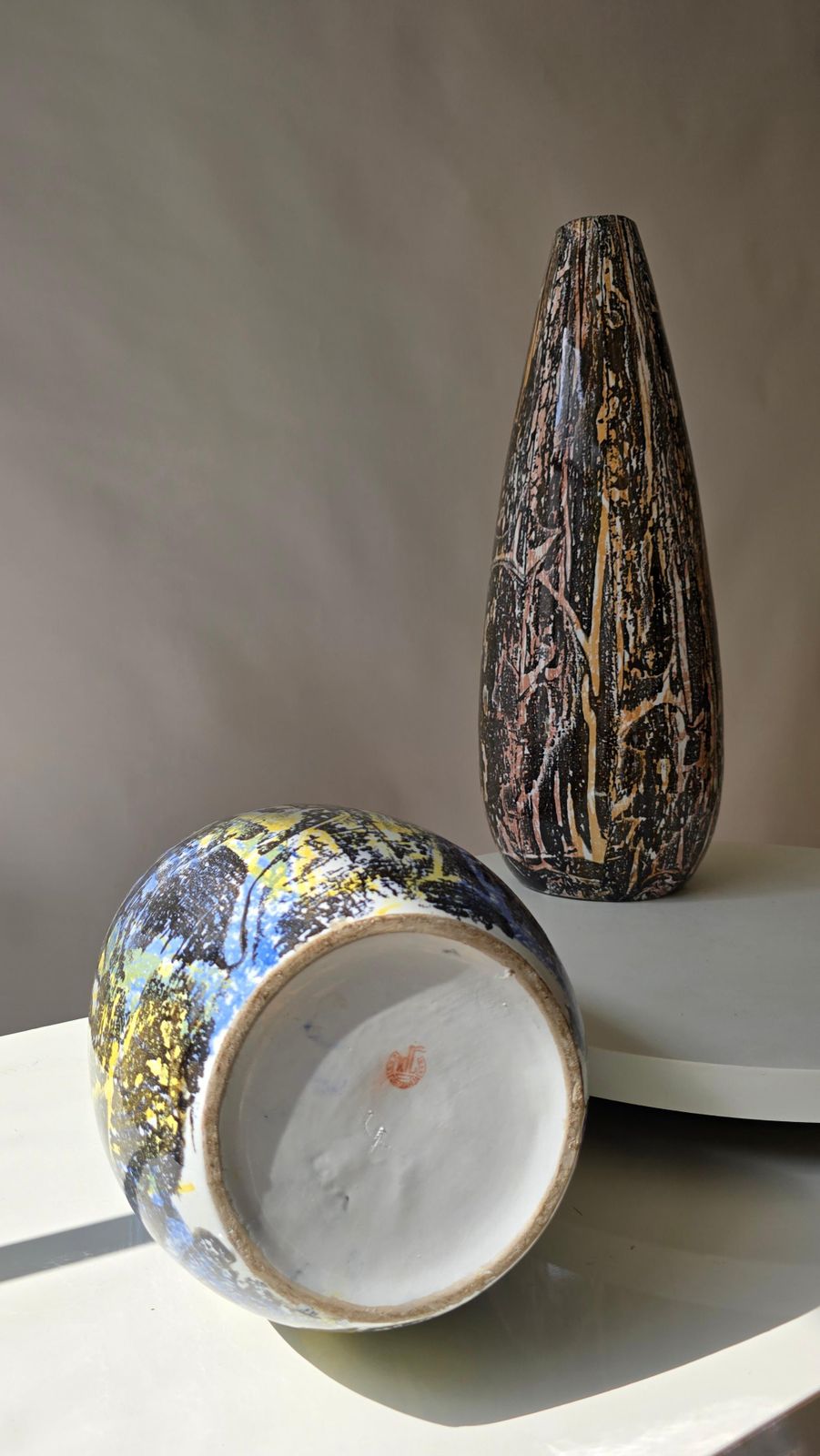 photo furniture Pair Of Large Handcrafted Ceramic Vases, Yugoslavia, 1960s Mid Century Modern