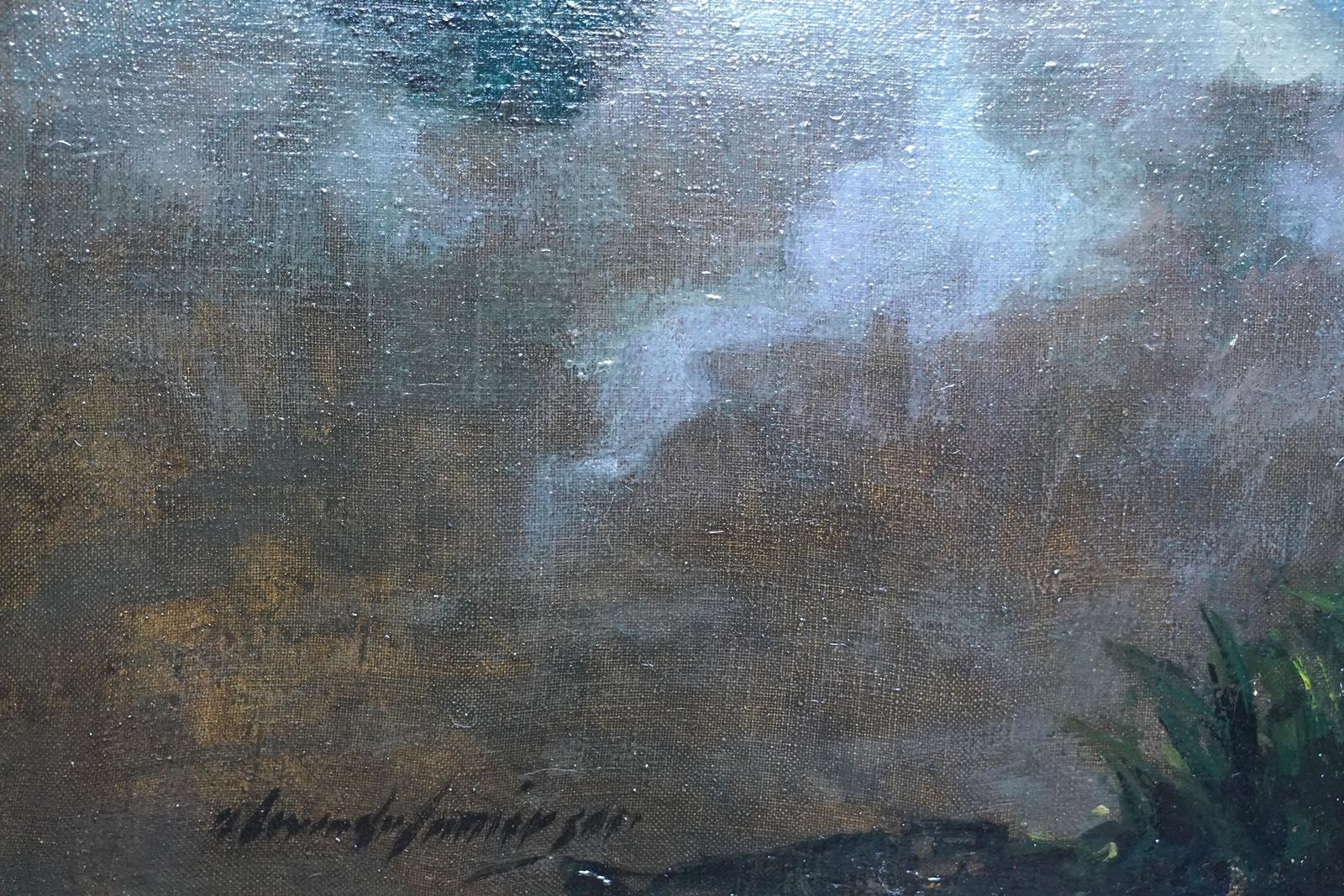 photo buy Alexander Jamieson Evening On The Lake   Scottish Edwardian Impressionist Landscape Oil Paintingcirca 1910