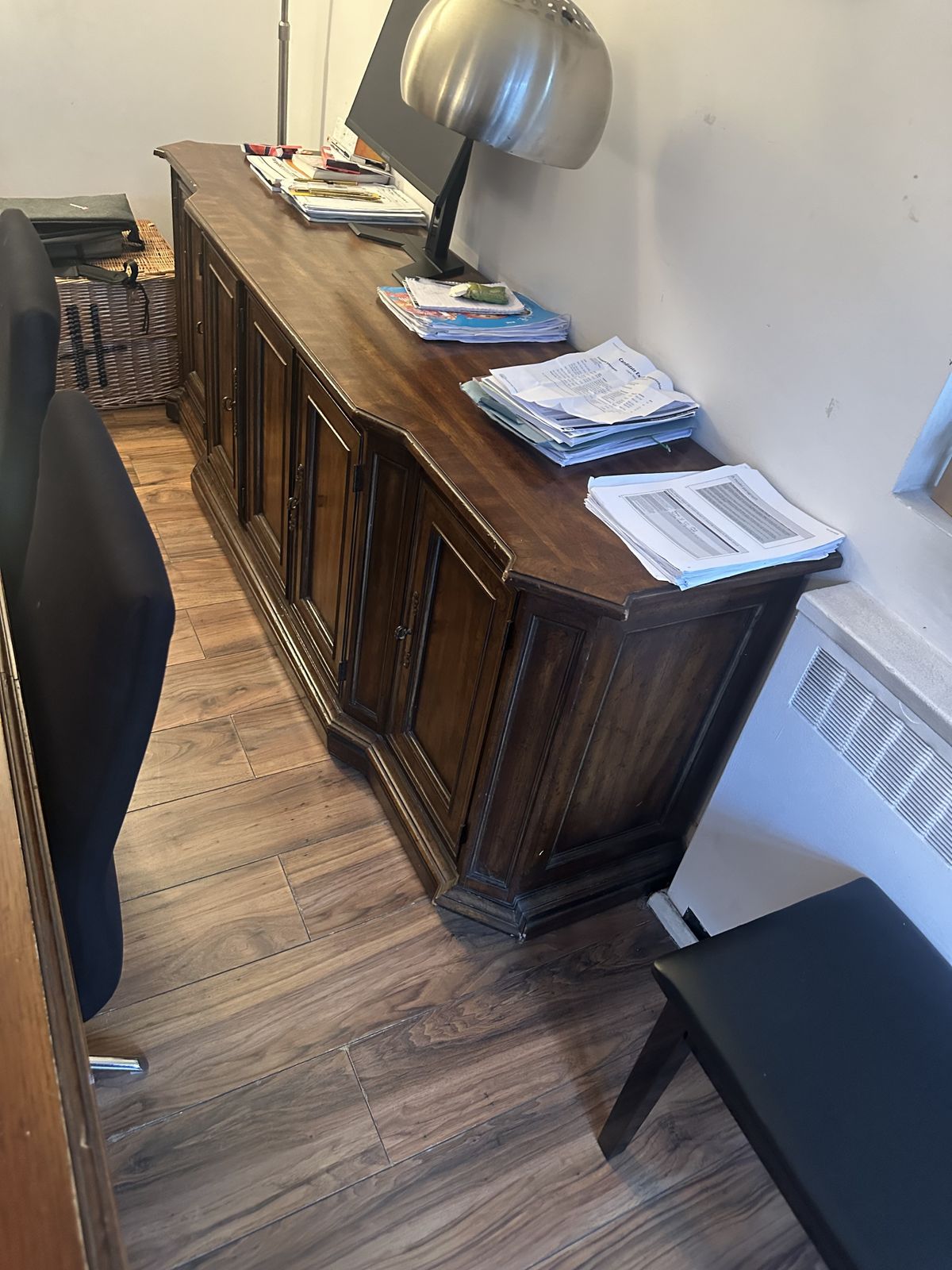 Vintage Old Charm Oak Buffet Wood photo for sale
