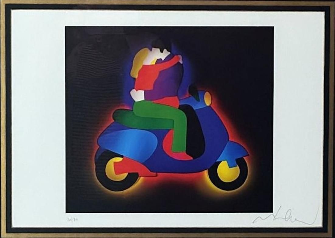 Marco Lodola Screenprint On Paper (No. 30/70) With Mirrored Frame photo for sale