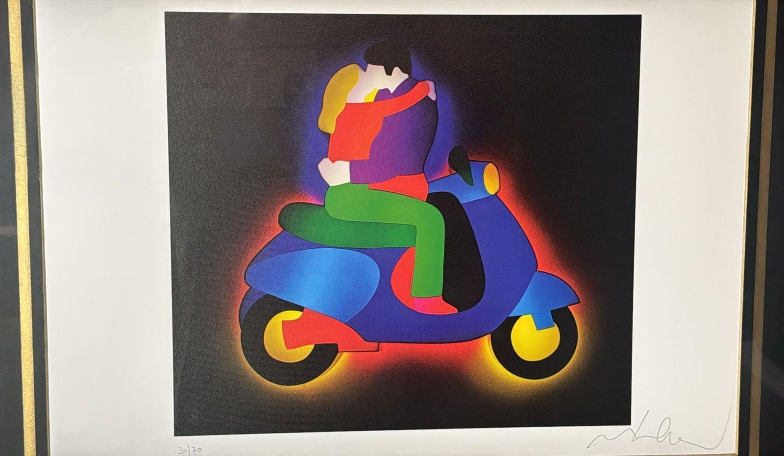 photo furniture Marco Lodola Screenprint On Paper (No. 30/70) With Mirrored Frame
