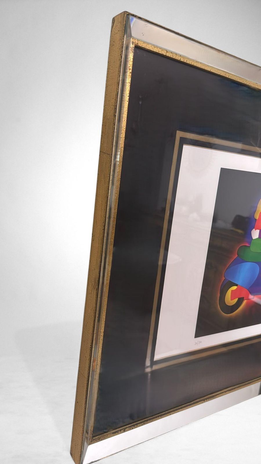Art Marco Lodola Screenprint On Paper (No. 30/70) With Mirrored Frame photo