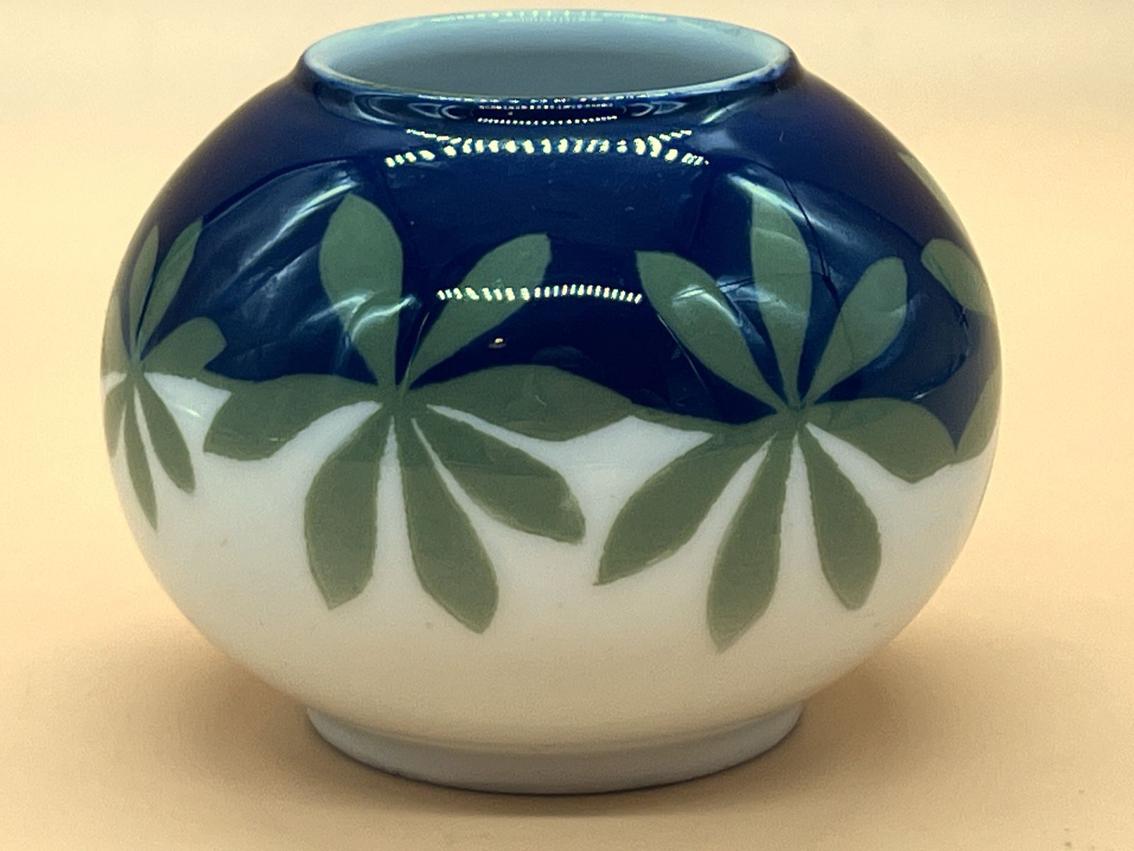 Art Nouveau Royal Copenhagen Porcelain Small Spherical / Bud Shape Vase. 301. photo furniture