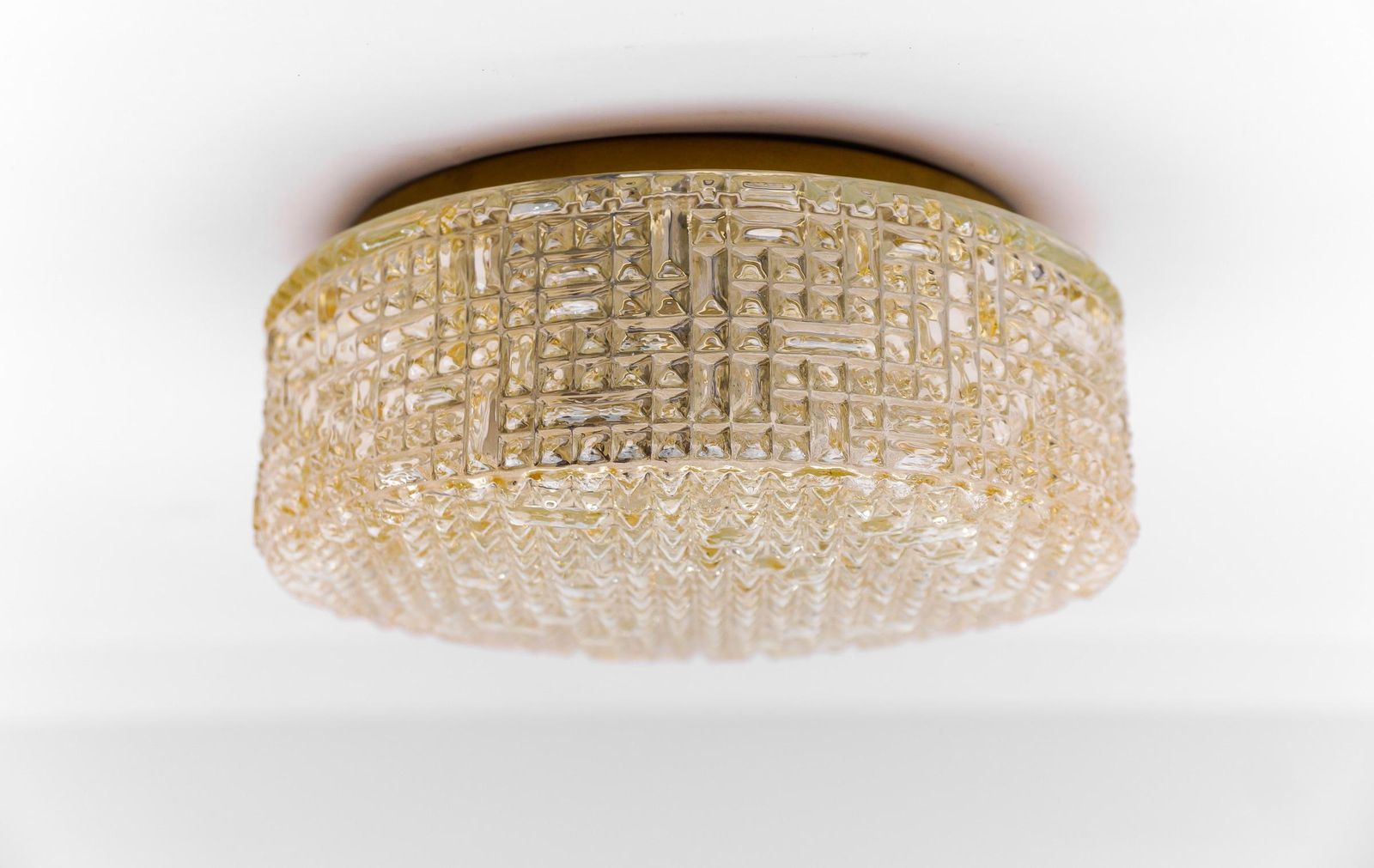 Lovely Amber Bubble Glass Flush Mount Lamp By Helena Tynell For Limburg Boom photo vinterior