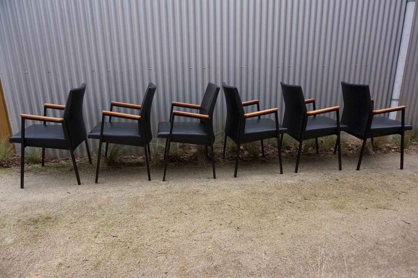 Mid Century Modern Industrial Dutch Armchairs, 1960s, Set Of 6 photo furniture