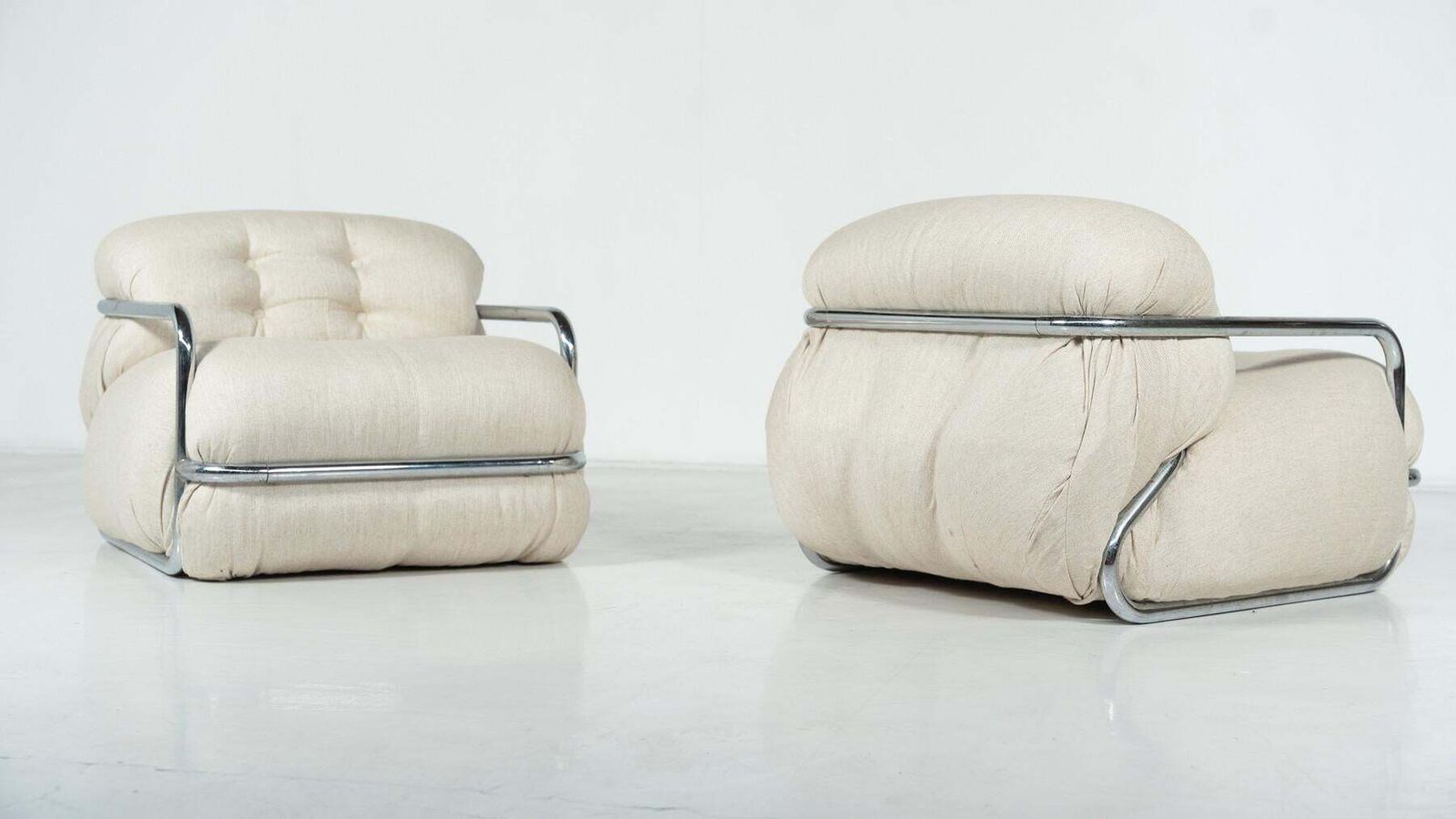 Pair Of Armchairs By Mario Sabot, Italy, 1970s   New Upholstery photo for sale