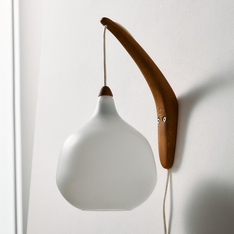 Teak And Glass Wall Lamp By Uno And östen Kristiansson For Luxus