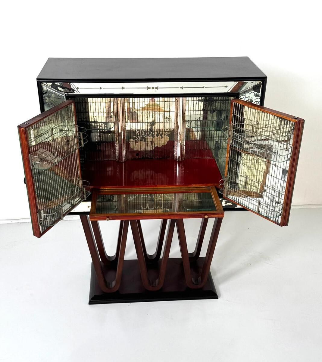 Dry Bar In The Style Of Osvaldo Borsani, 1940s photo for sale