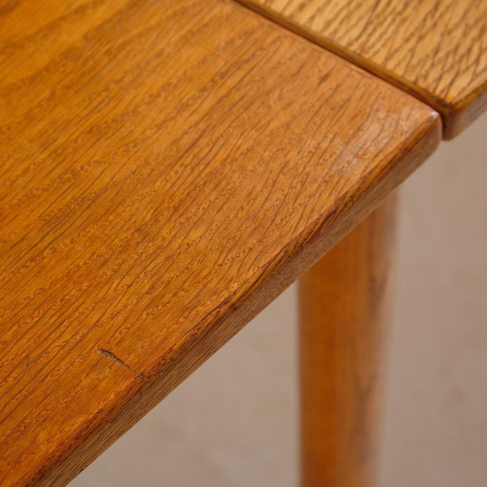 photo vintage Teak & Oak Dining Table By Poul M. Volther For Fdb, 1960s