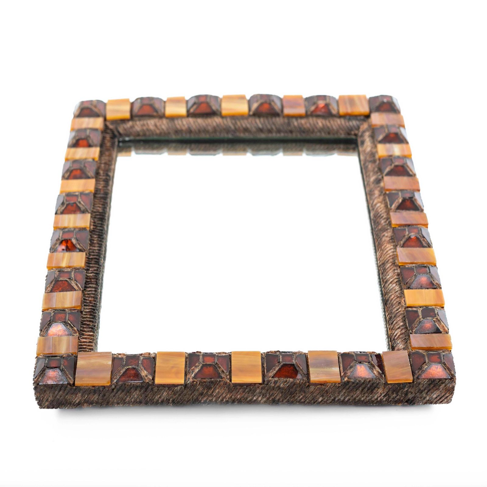 French Mid Centruy Resin Glass Mosaic Mirror In The Style Of Line Vautrin 1960s photo furniture