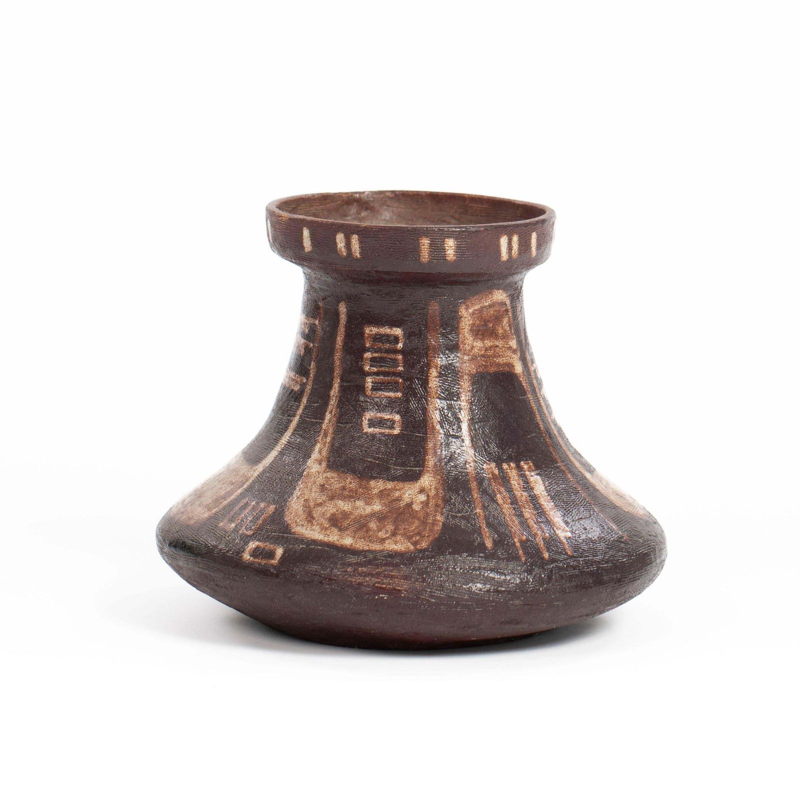 Italian Mid Century Ceramic Vase In Etruscan Style In By Mariano Pieroni 1950s photo furniture