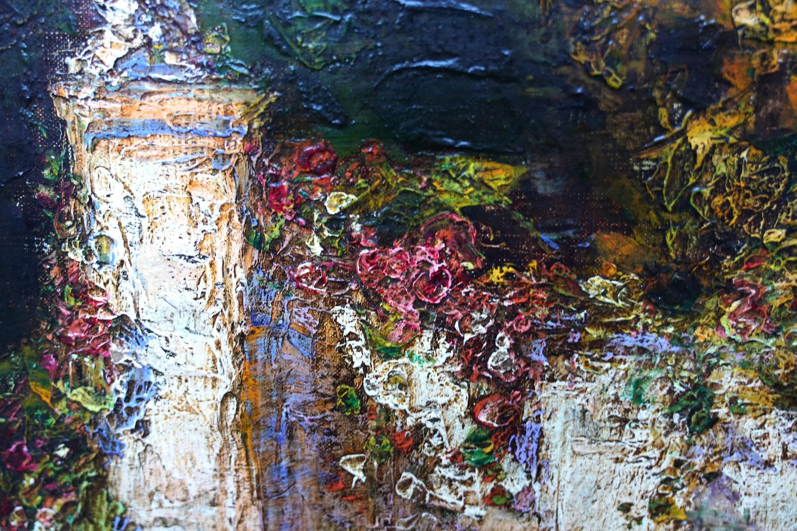 Art Tom Mostyngarden Landscape With Pool   British 1920's Impressionist Art Oil Paintingcirca 1920 photo