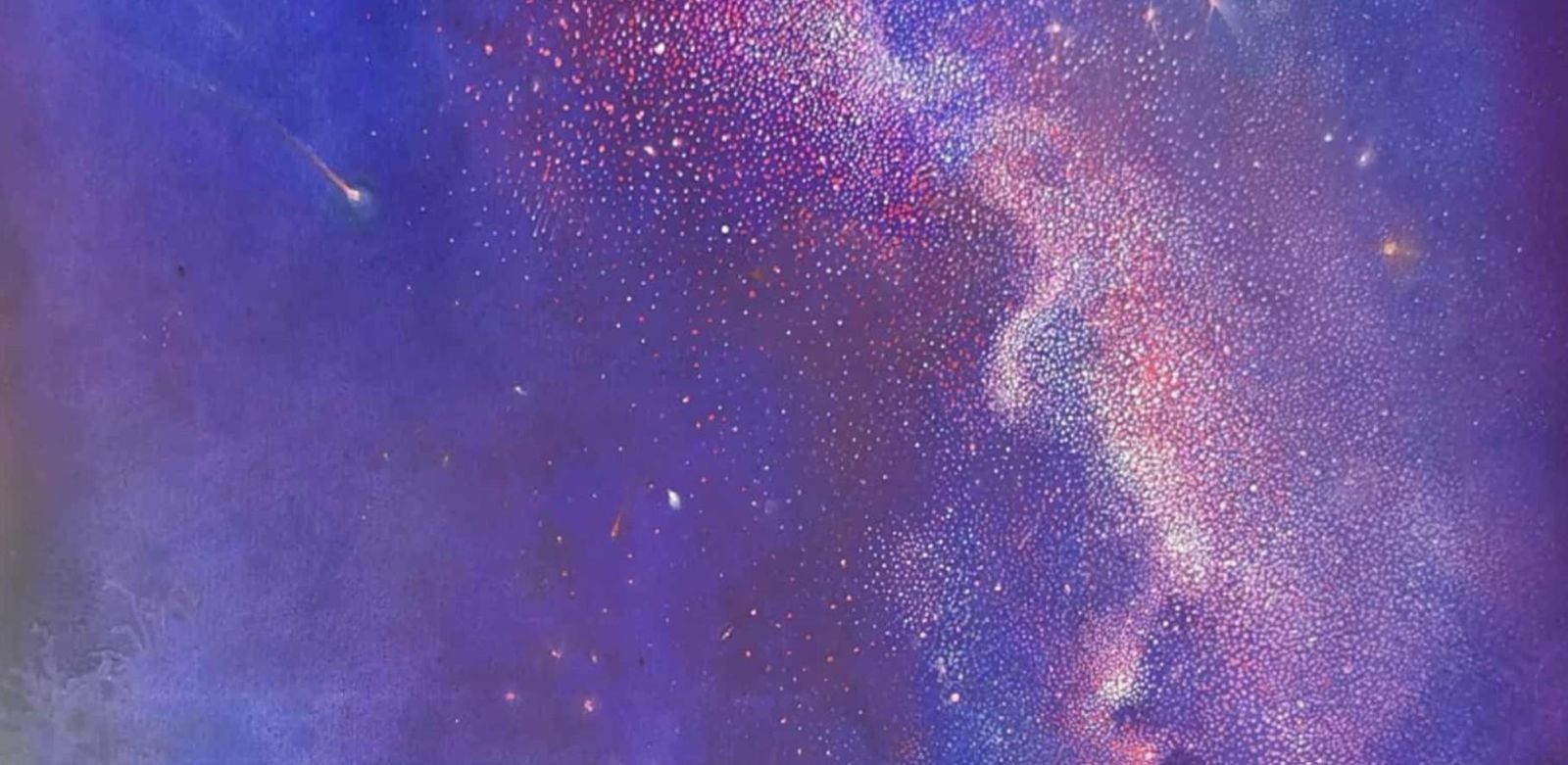Barbara Hubertnight Of Falling Stars 3. Contemporary Oil Landscape Painting, Polish Artist2025 photo Art