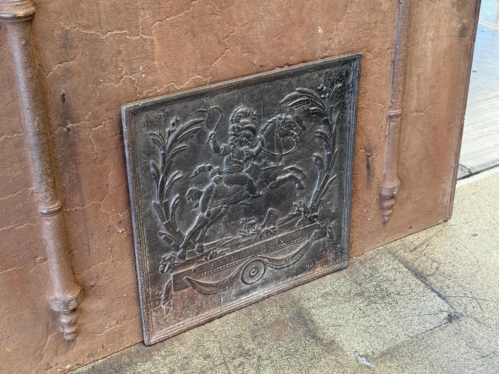 French Napoleon III Fireback / Backsplash, 19th Century Period photo for sale