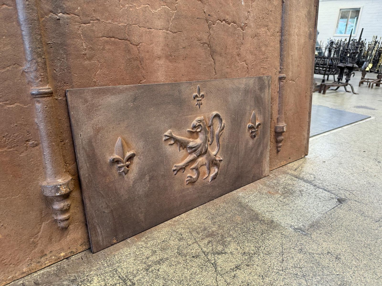 French Louis XV Style 'Coat Of Arms' Fireback / Backsplash, 20th Century photo buy