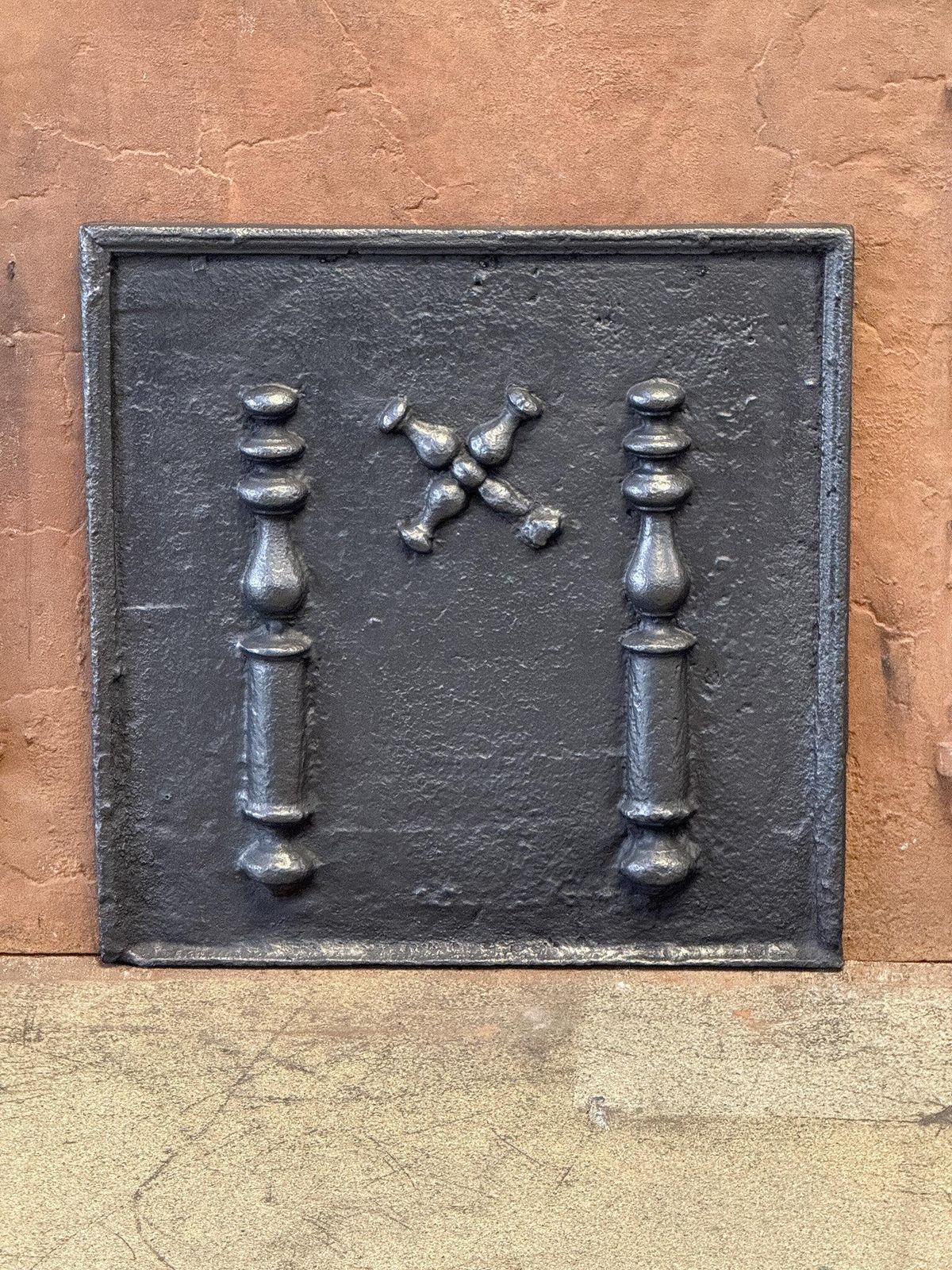 18th Century French Louis XIV Period 'Saint Andrew's Cross' Fireback / Backsplas photo for sale