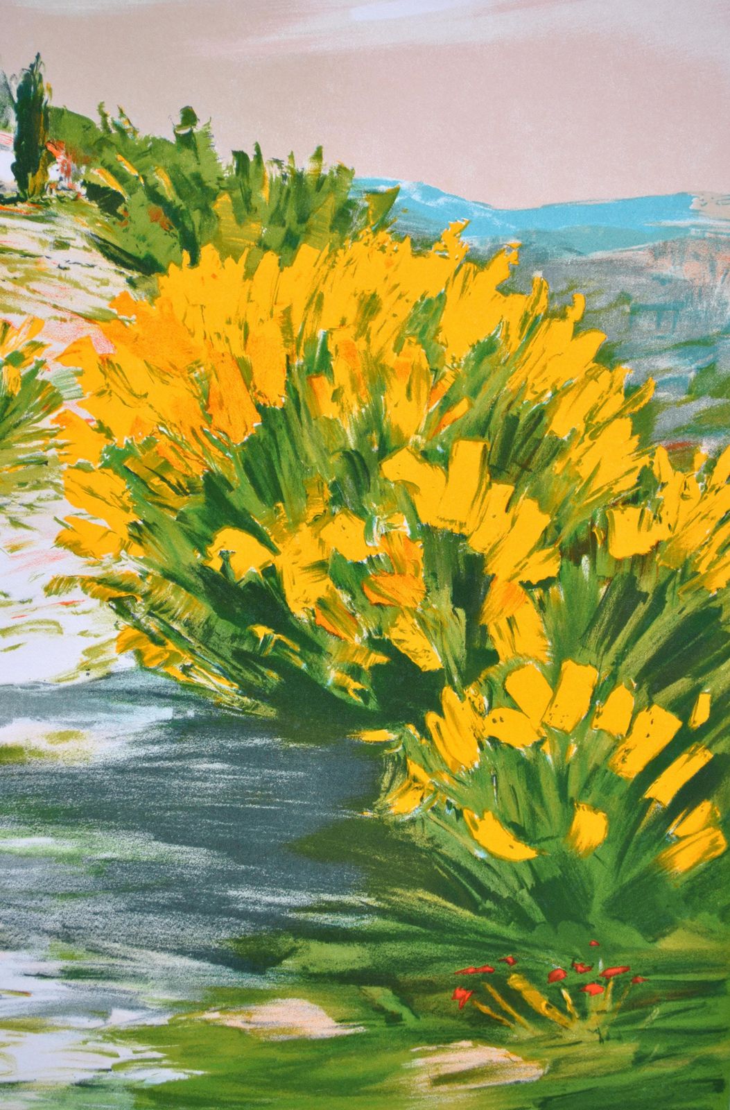Victor Zarouthe Small Path In Provence   Original Lithograph, Handsigned & Ltd /1501982 photo 133.0