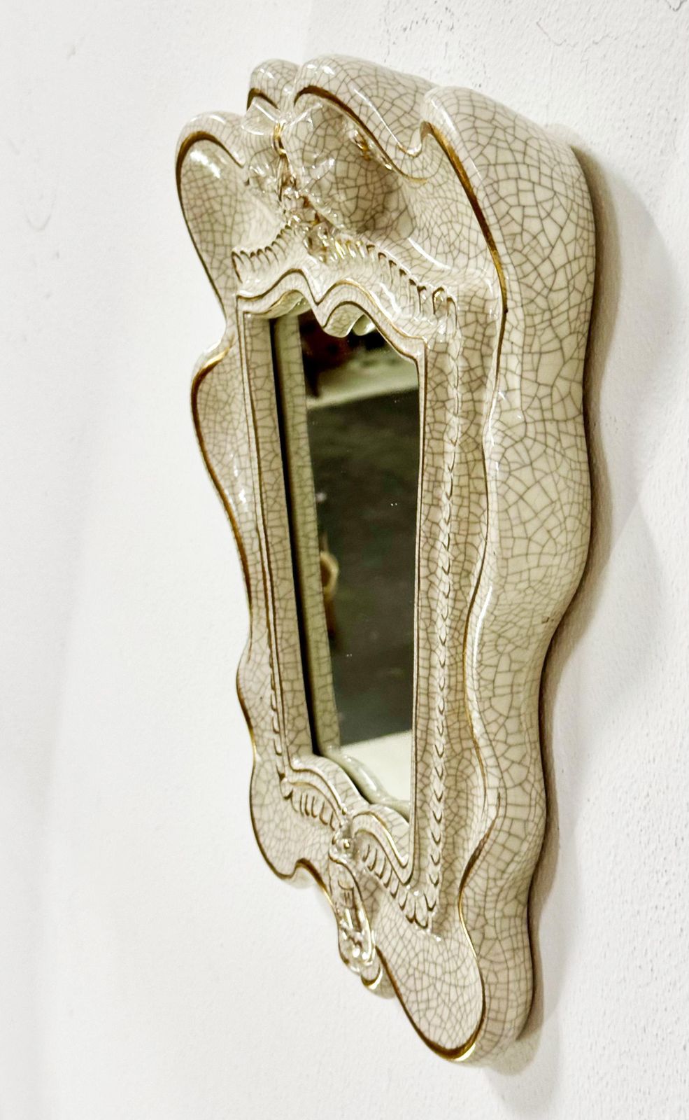 Rare Art Deco "Theater" Mirror By Gmundner Keramik photo vinterior