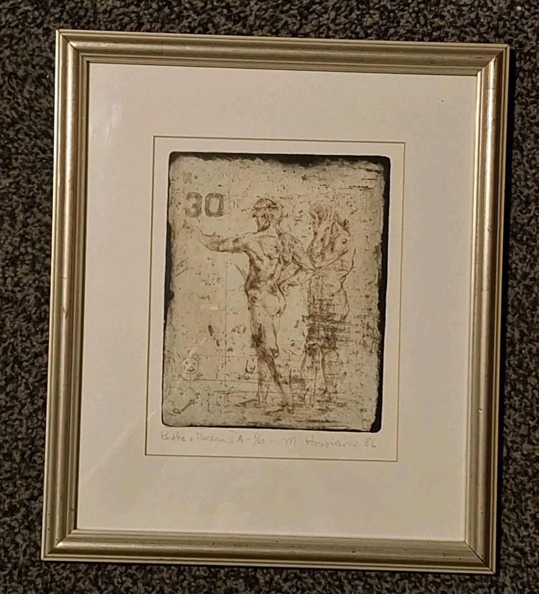 Contemporary Polish Limited Edition Etching Maria Korusiewicz Poland 6/20 photo for sale