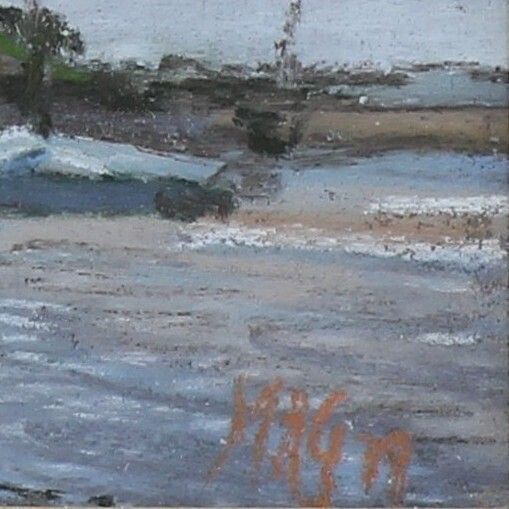 Pastel By Margaret Glass. Titled "Burnham Overy" photo for sale