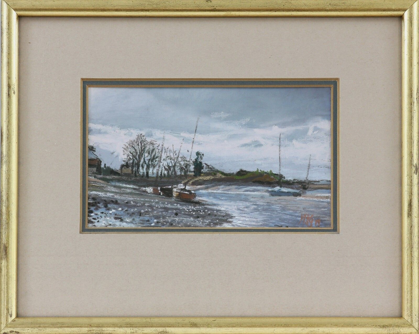 Pastel By Margaret Glass. Titled "Burnham Overy" photo Art