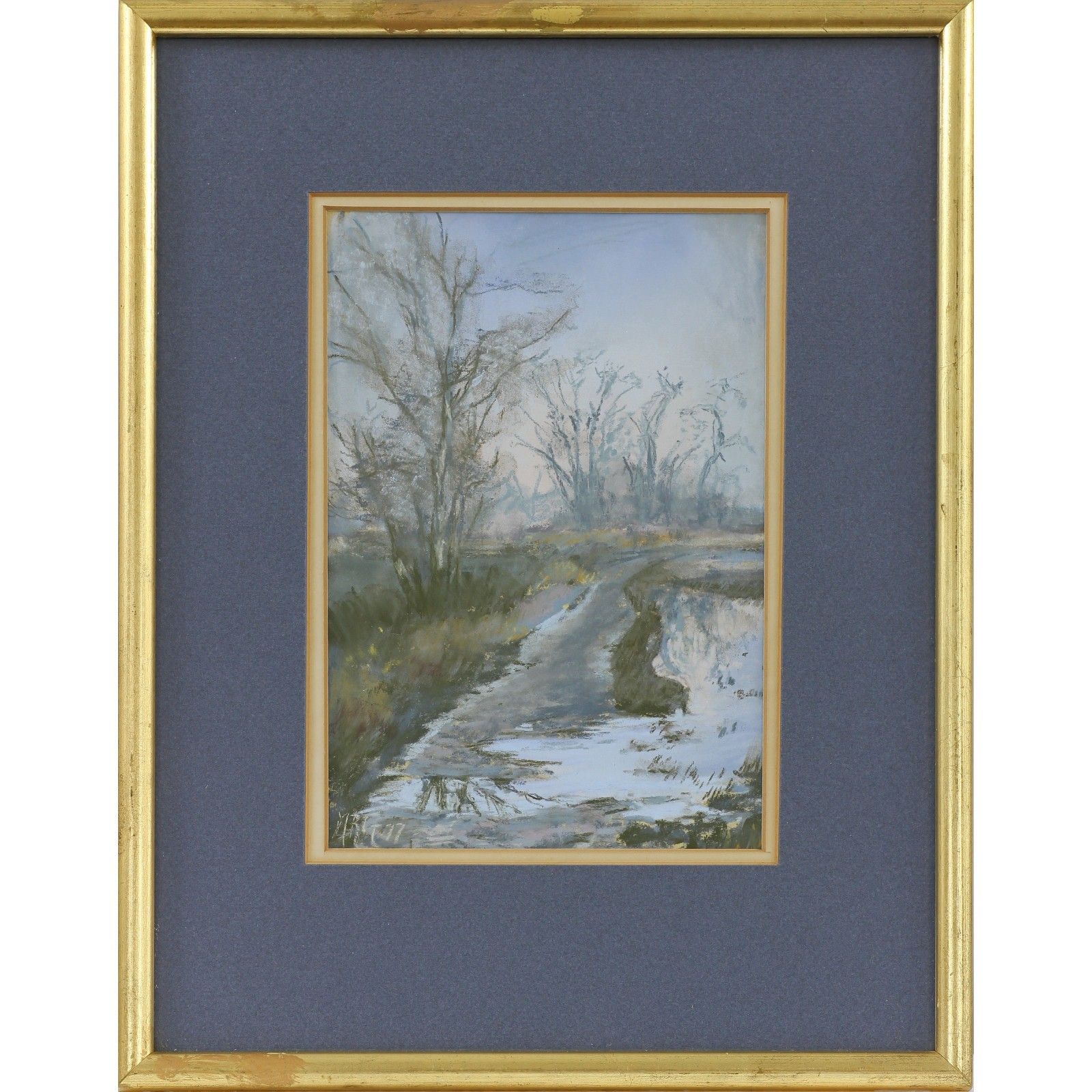 Pastel By Margaret Glass. Titled "The Pathway Iken"