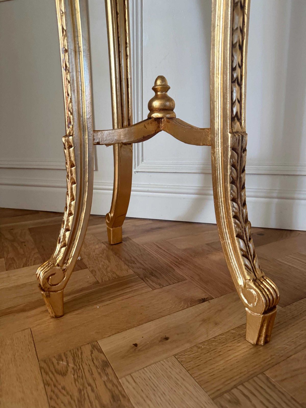 Pair Louis XVI French Tall Jardinières Plant Statue Stand Gilt Red Marble (H: 111 Cm) photo Home Decor