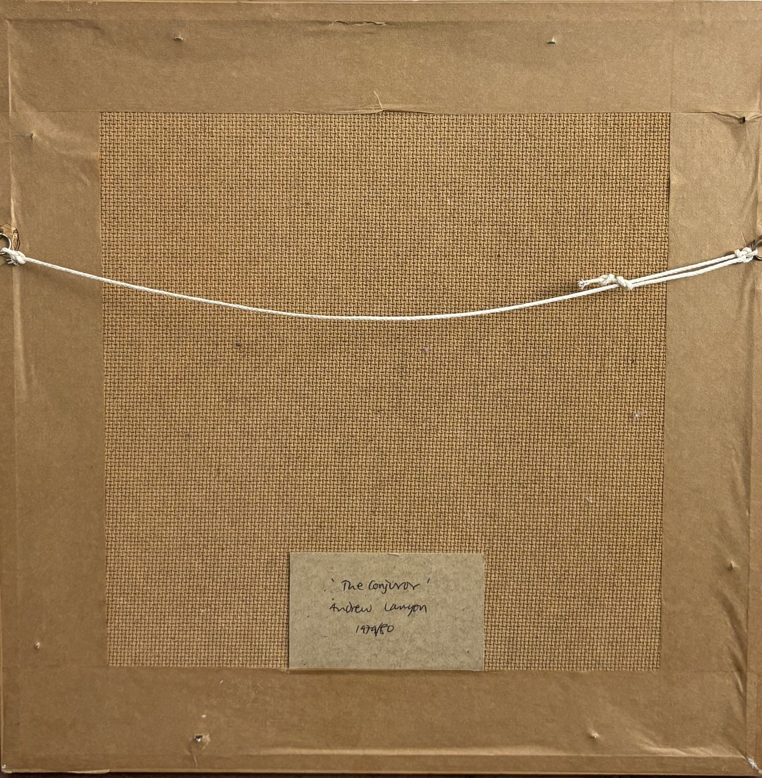 Andrew Lanyon, (British 1947 ) 'The Conjuror', Oil On Board, 1979, 35.5cm X 35.5cm photo Art
