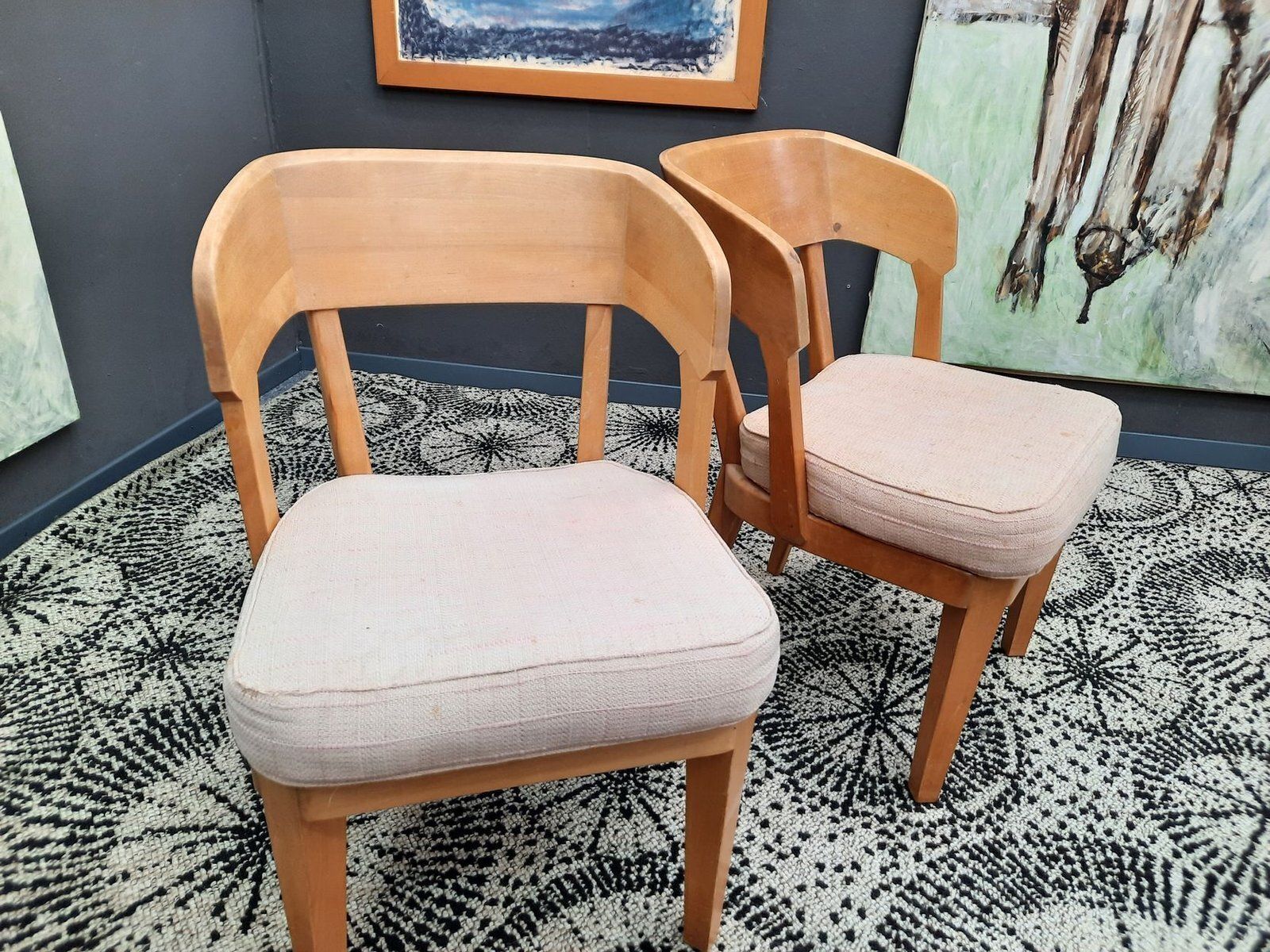 Anthroposophical K 1250 Chairs Made Of Birch Wood By Felix Kayser For Schiller Möbel, 1930s, Set Of 2 photo vintage